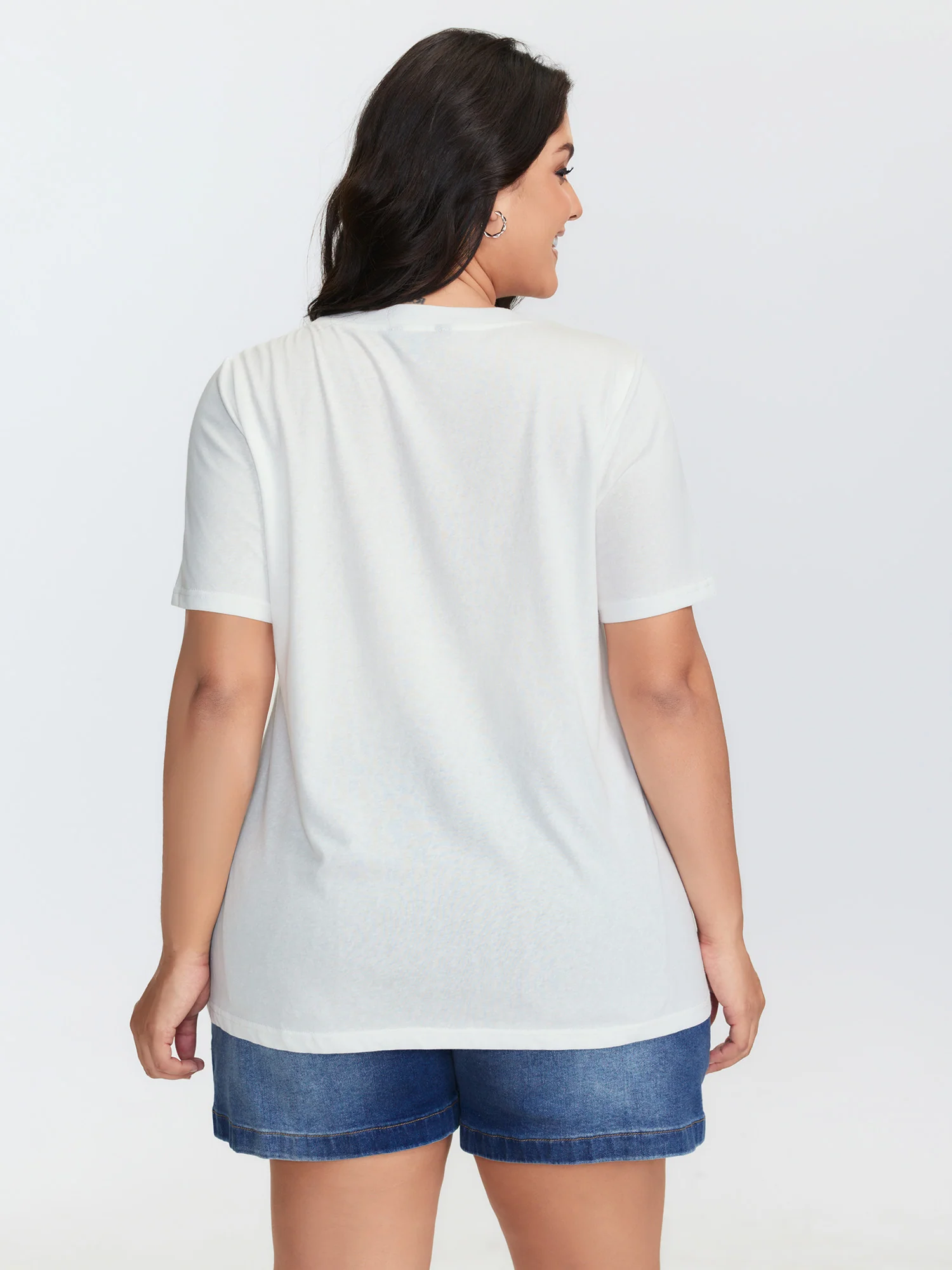 Colorful Beach Print Round Neck Top - Image 4