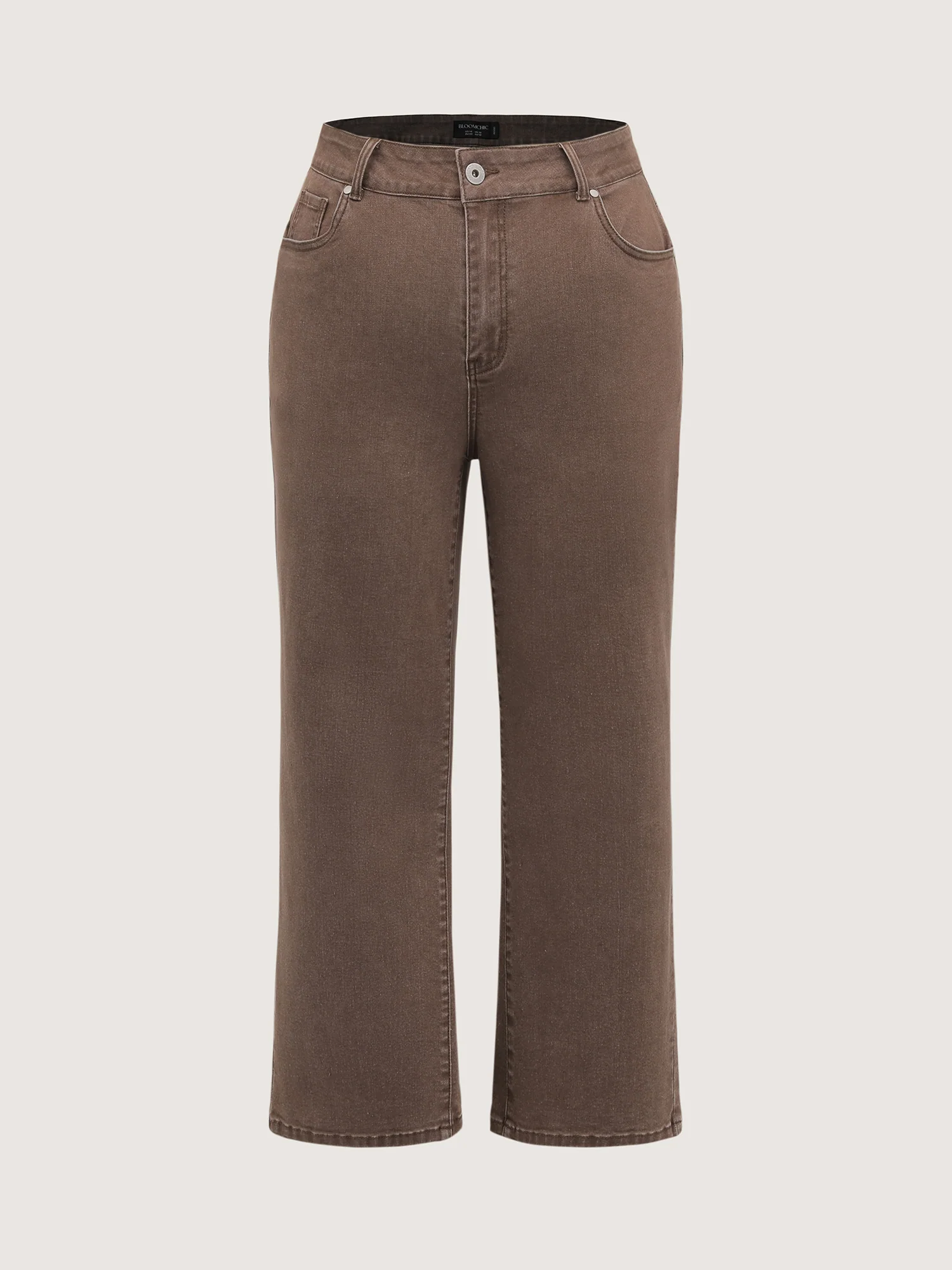 Classic High-Rise Cropped Straight-Leg Jeans - Image 7
