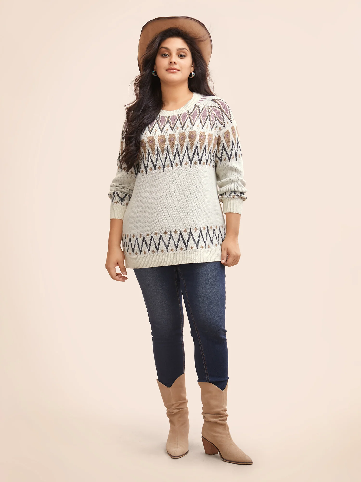 Fair Isle Jacquard Crew Neck Pullover - Image 3