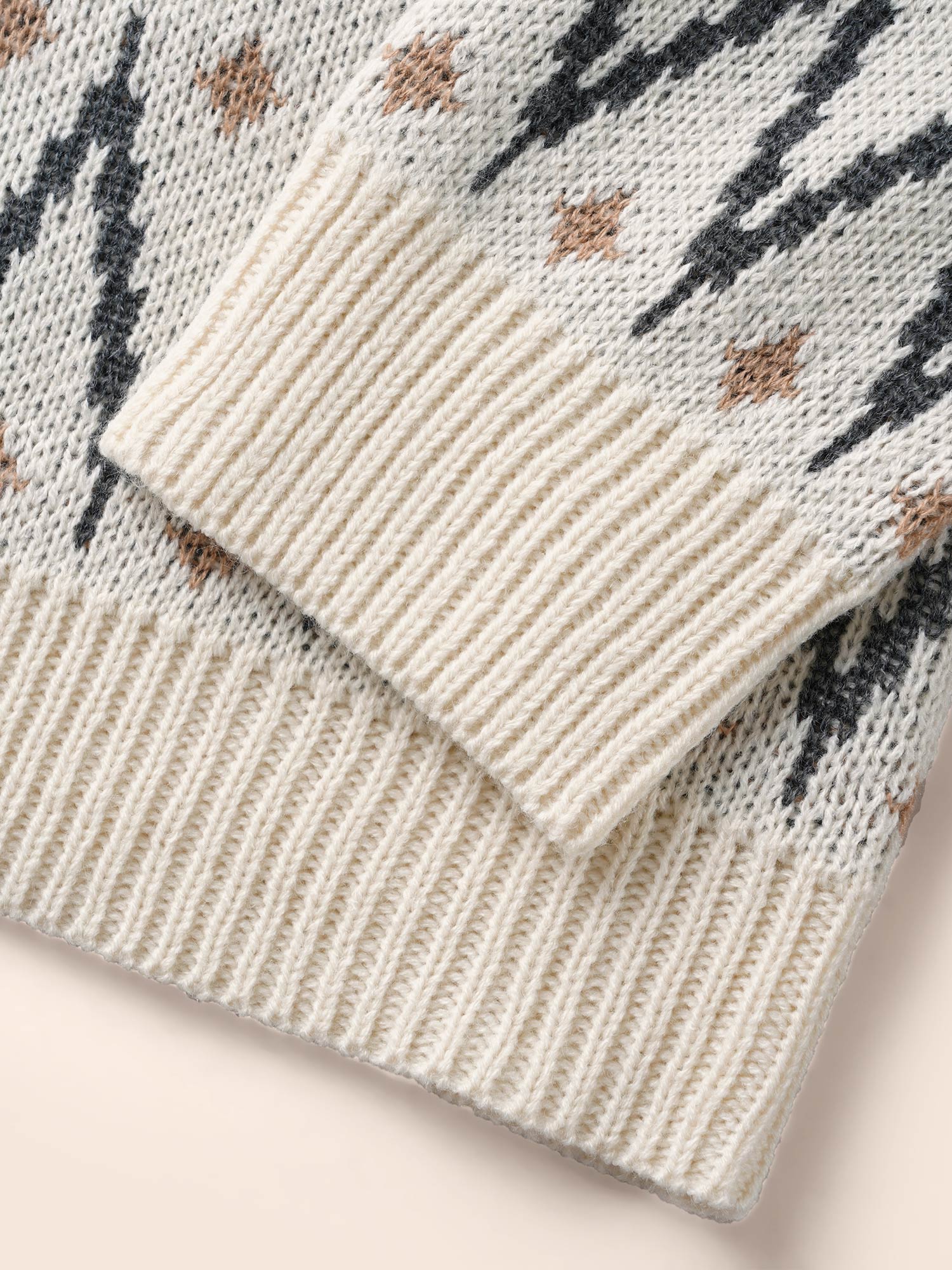 Fair Isle Jacquard Crew Neck Pullover - Image 5