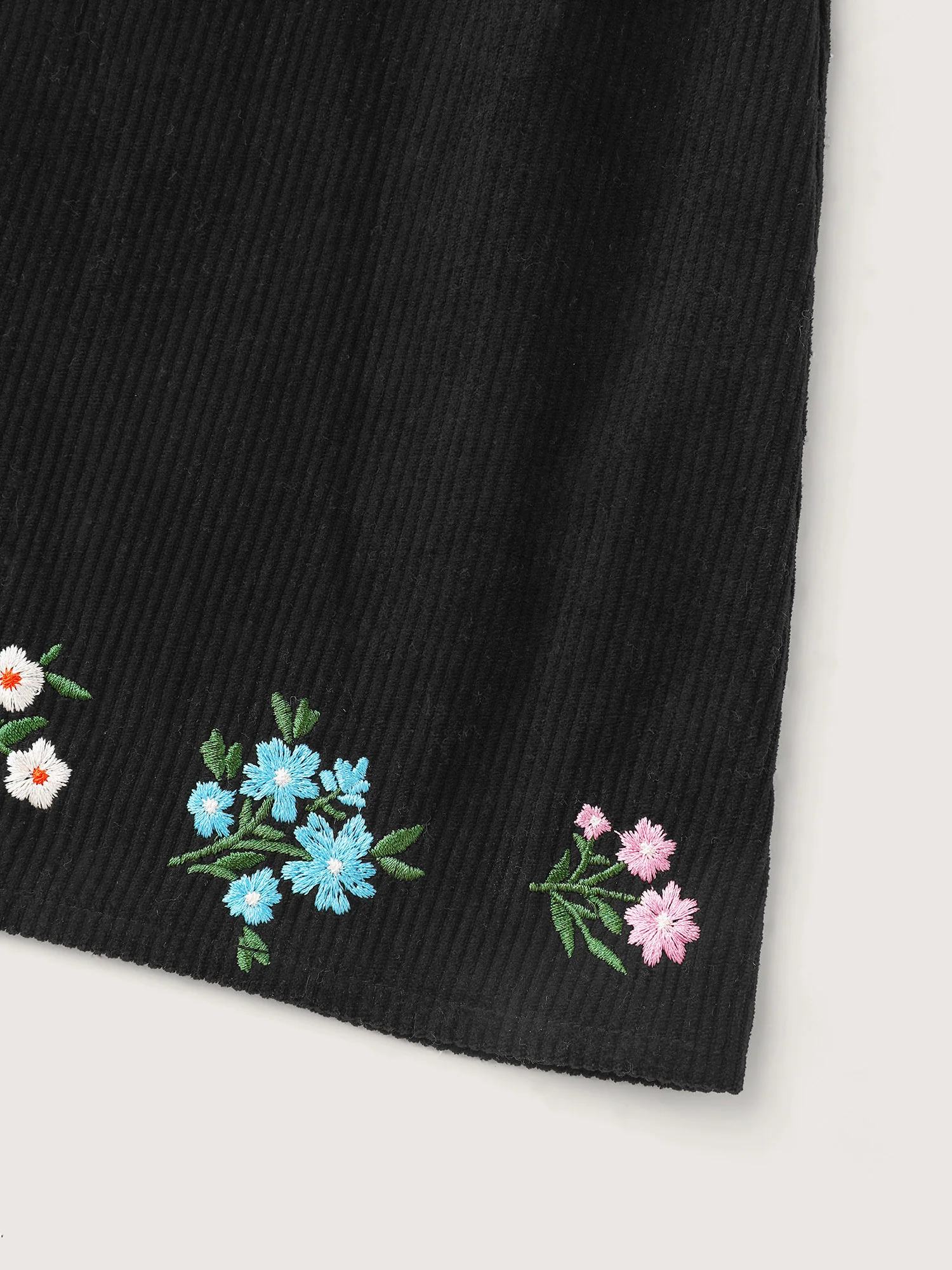 Colorful Floral Embroidered Neckline Midi Dress - Image 7