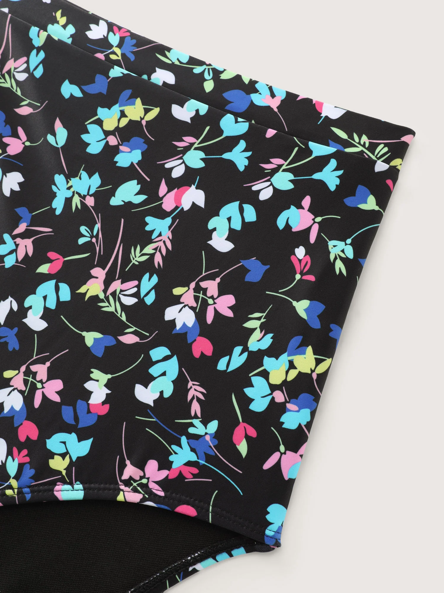 Colorful Floral Print Drawstring Swim Dress - Image 11