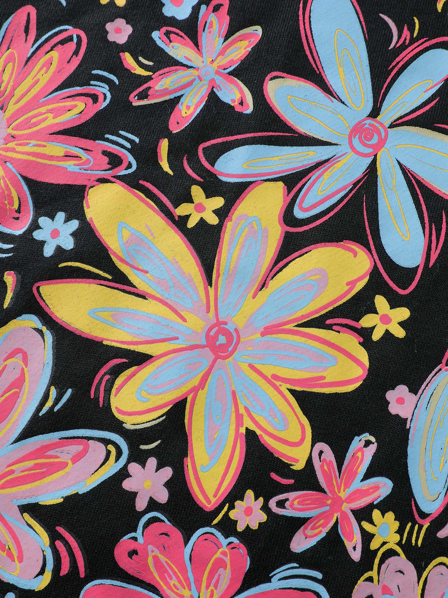 Colorful Floral Print Hoodie Sweatshirt - Image 6