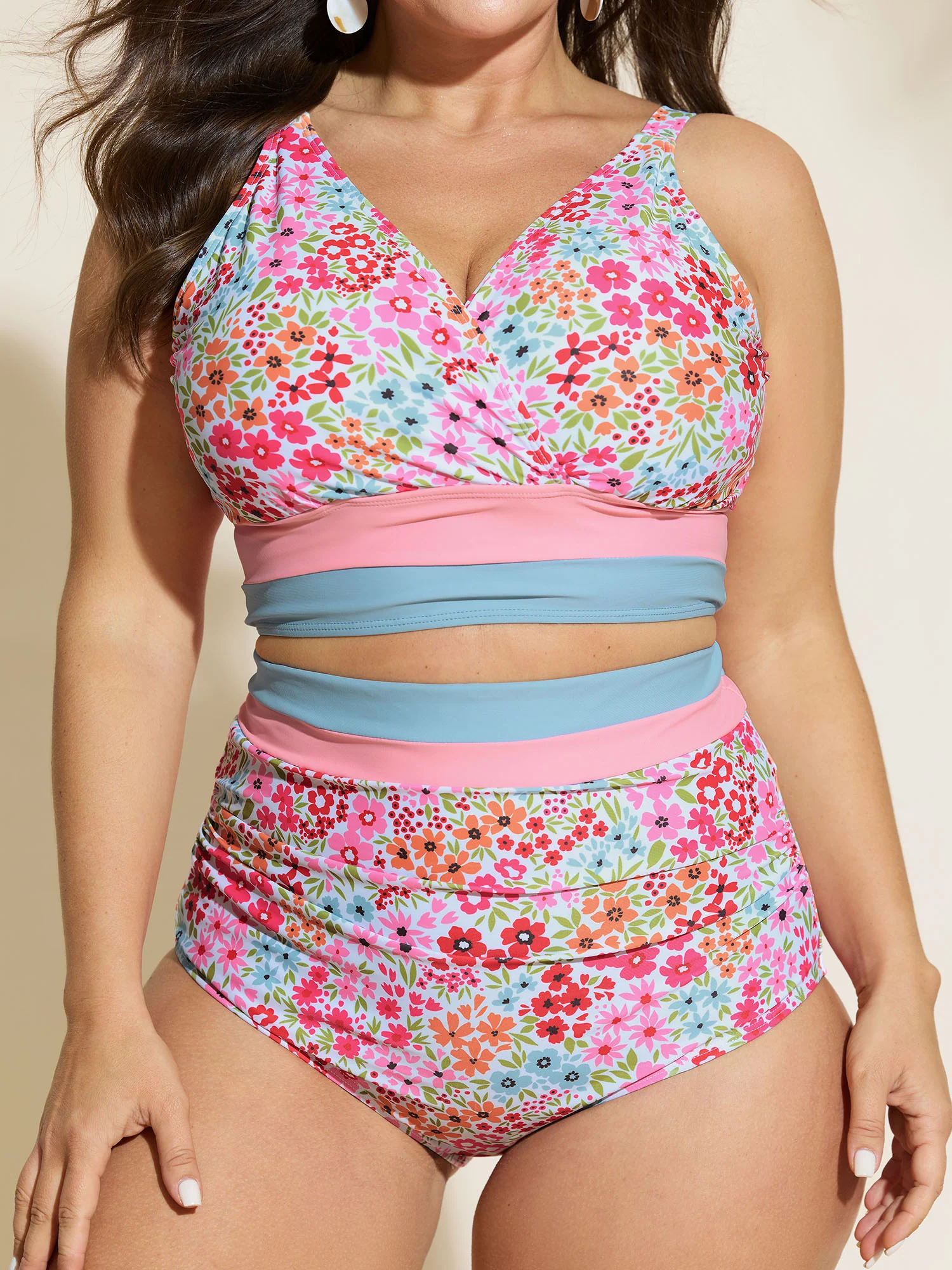 Colorful Floral Print Swim Bottoms - Image 4