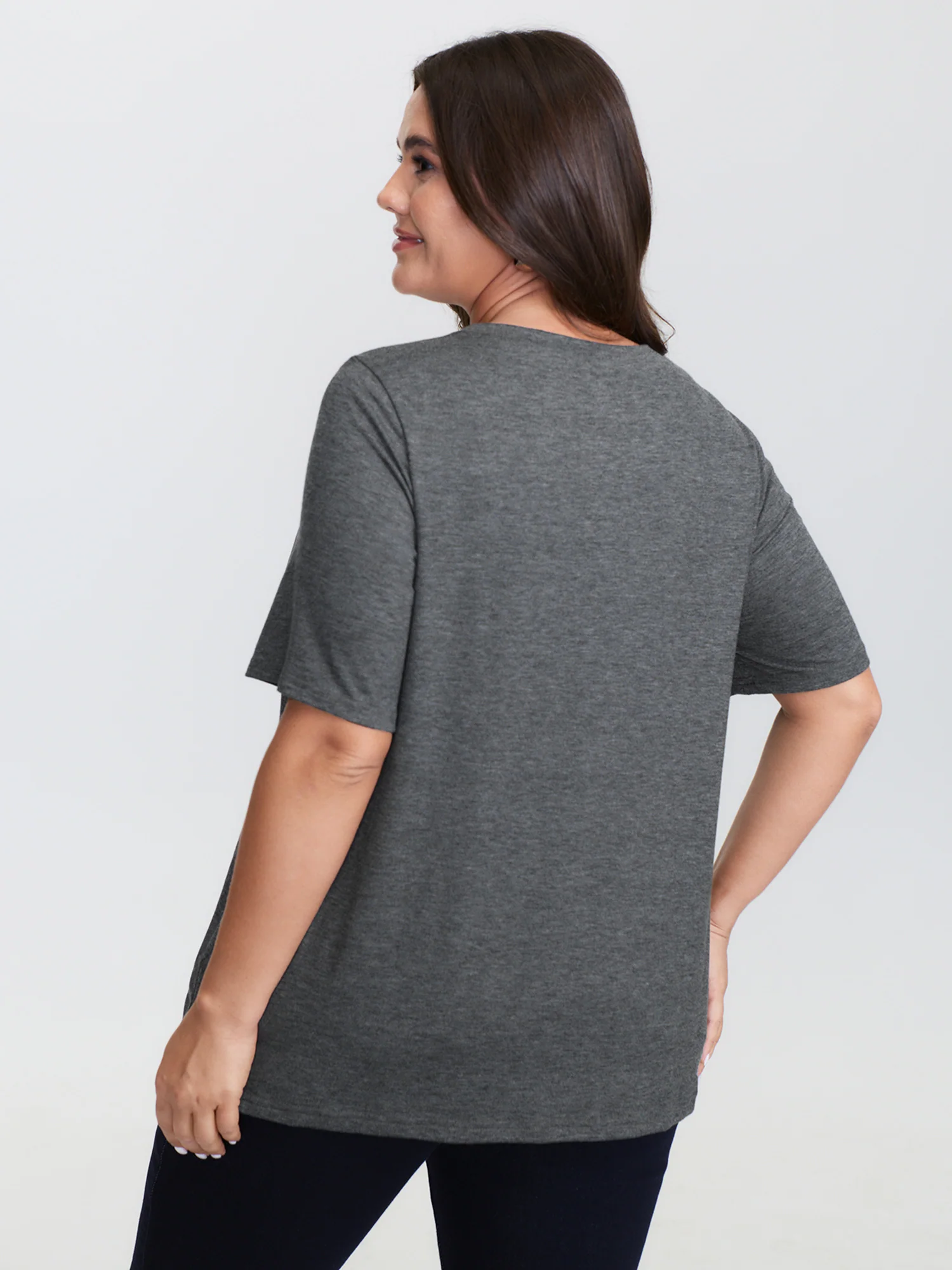 Colorful Floral Round Neck T-Shirt - Image 4
