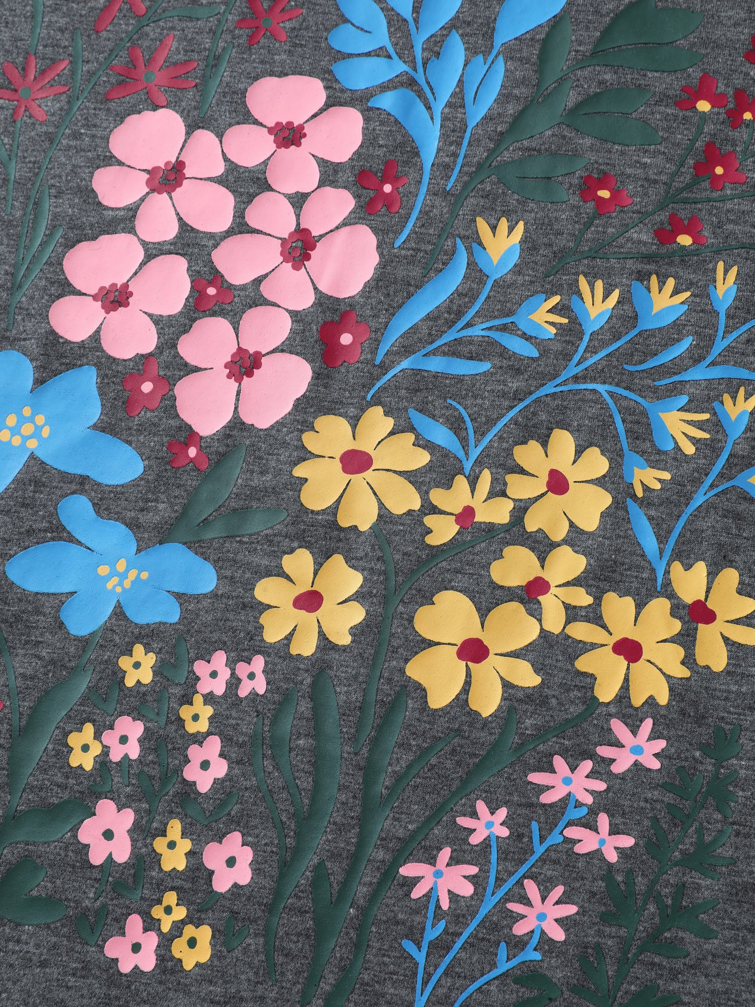 Colorful Floral Round Neck T-Shirt - Image 5