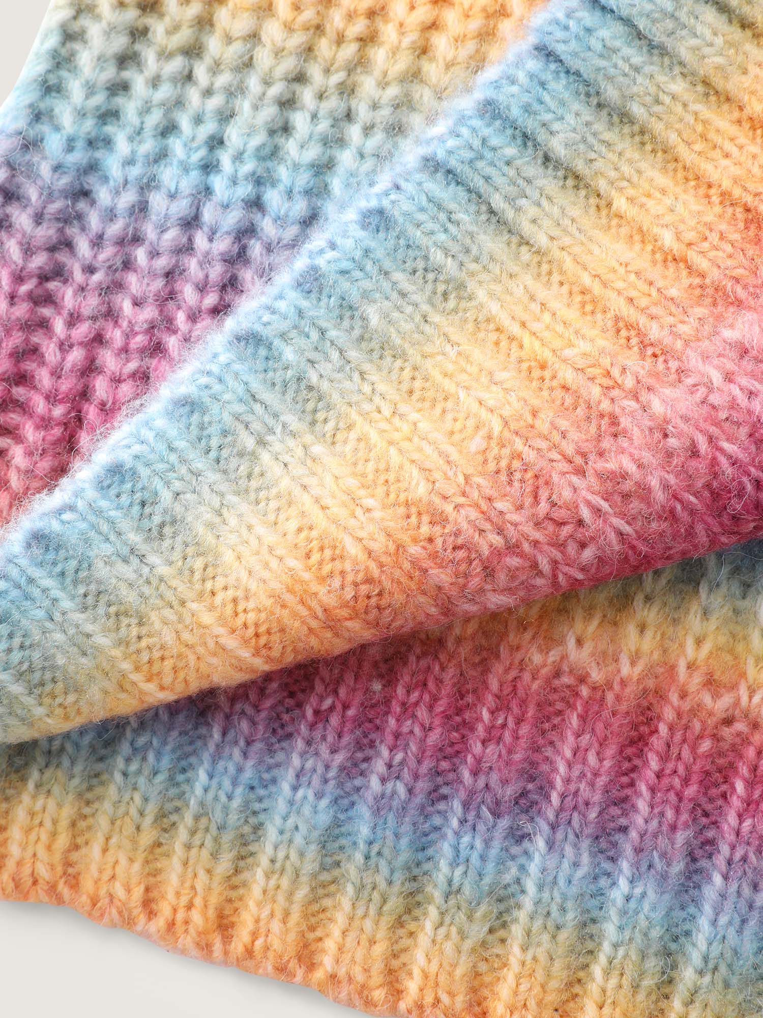 Colorful Front-Tie Heather Knit Cardigan - Image 8