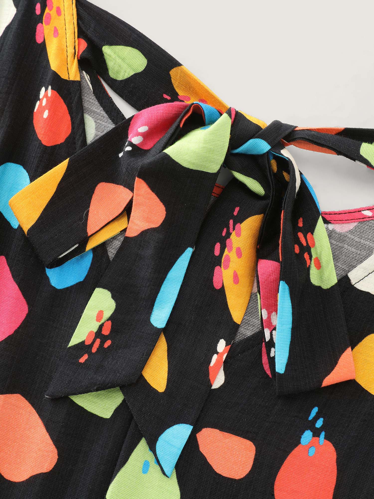 Colorful Geometric Print Sleeveless Mini Dress - Image 6