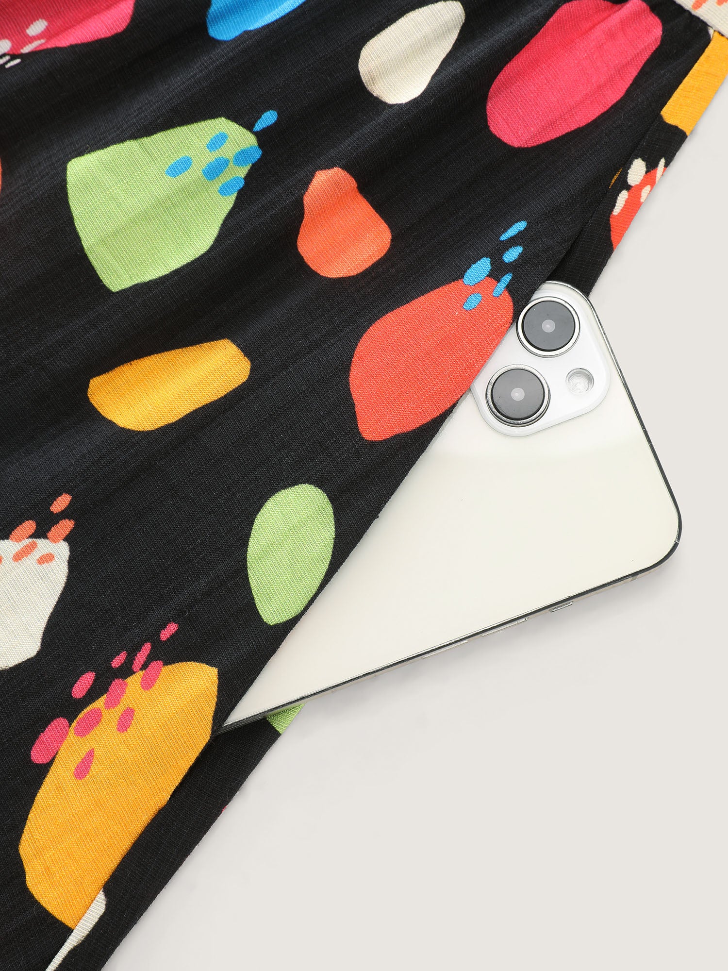 Colorful Geometric Print Sleeveless Mini Dress - Image 7