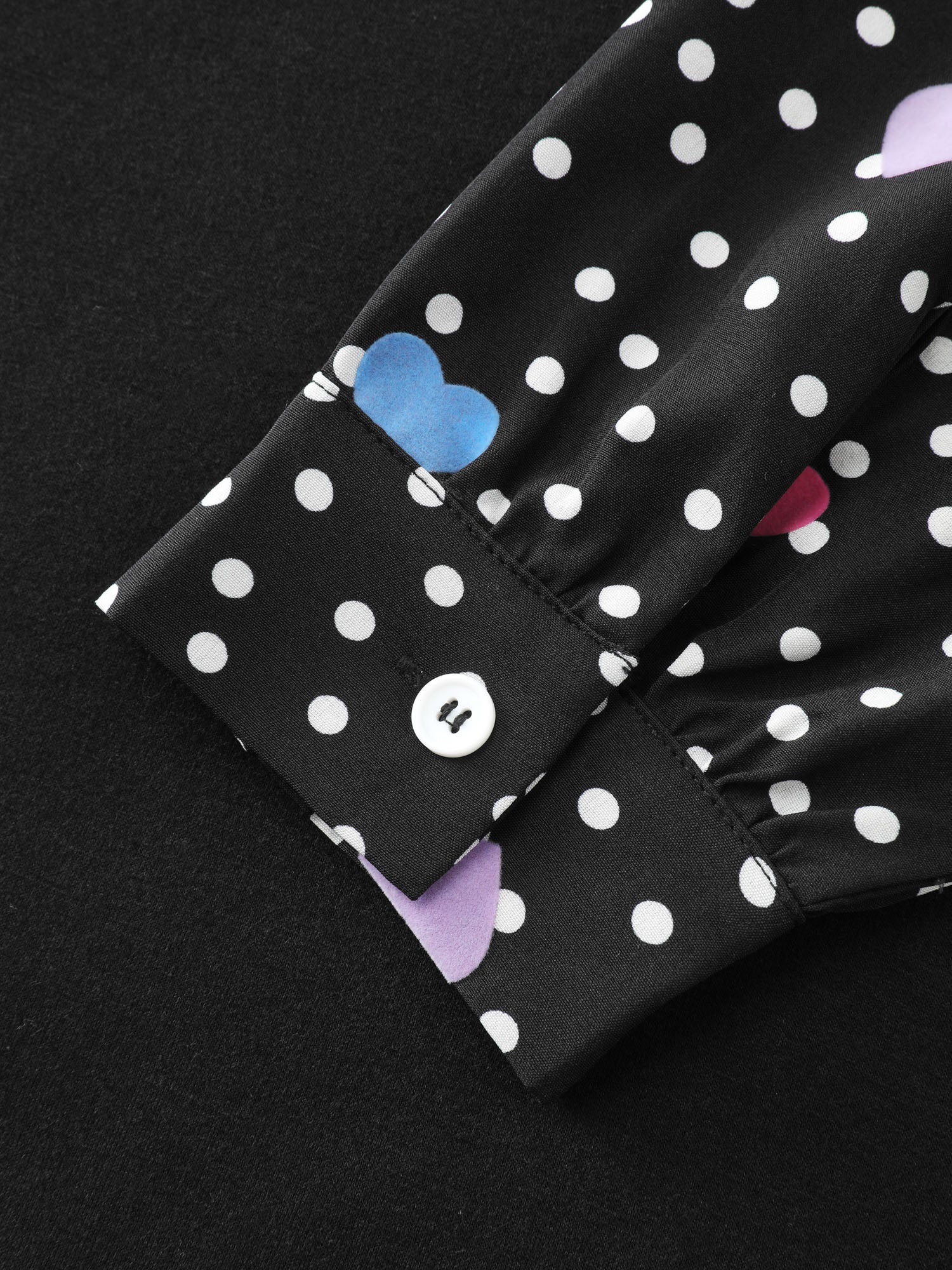 Colorful Heart Sleeve Round Neck Sweatshirt - Image 6