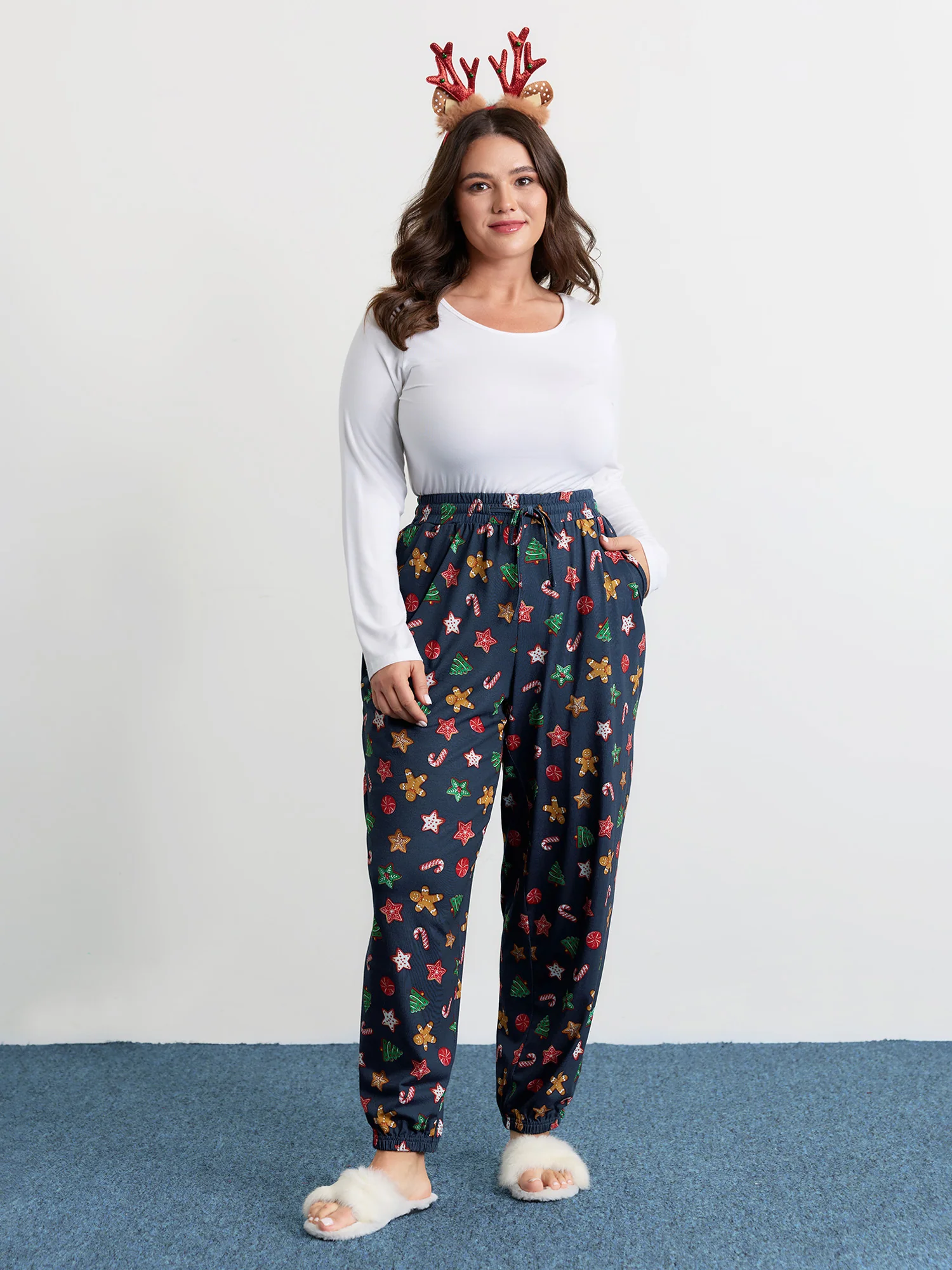 Colorful Holiday Print Pants - Image 2