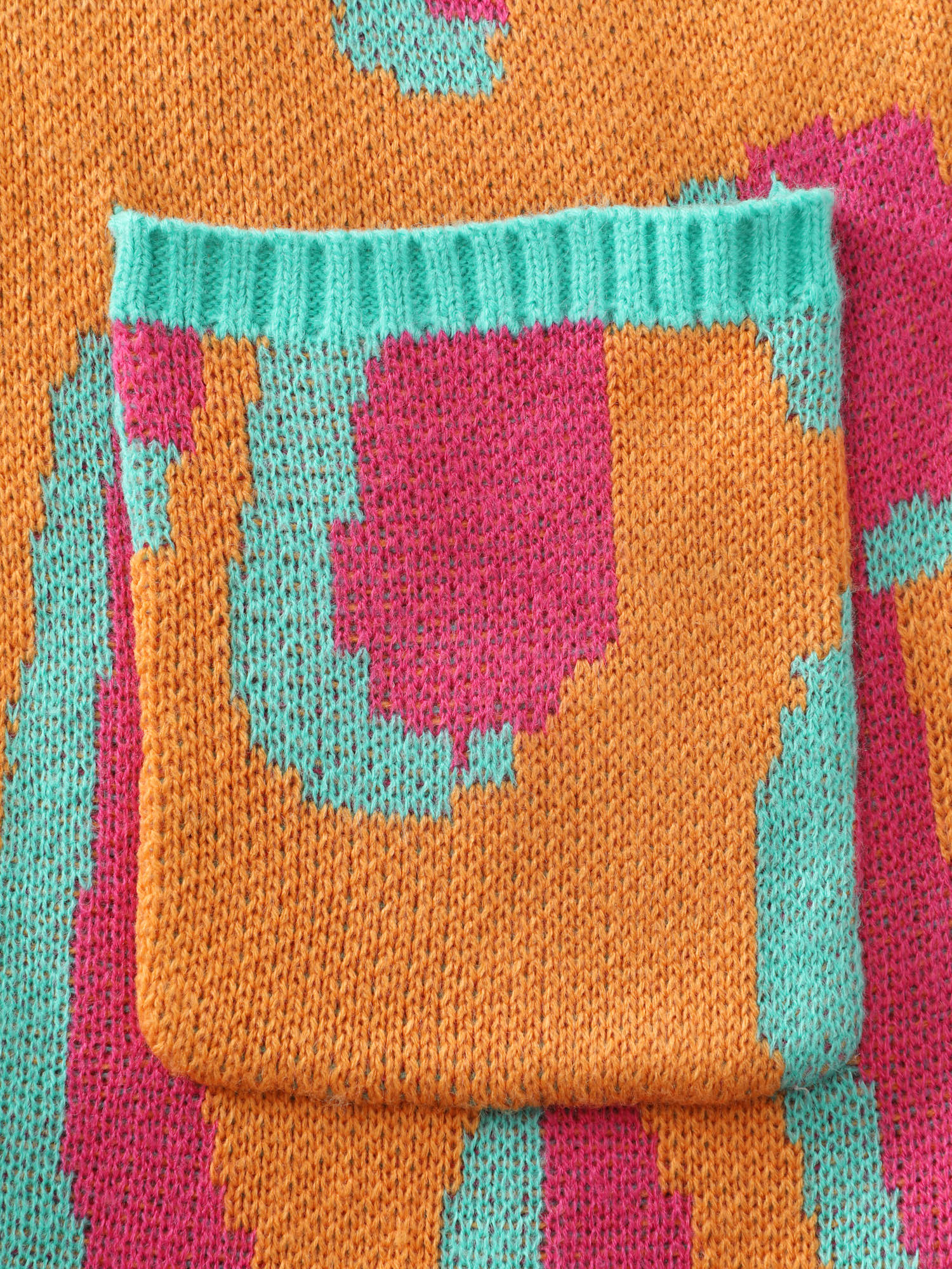 Colorful Leopard Button Pockets Knit Cardigan - Image 7