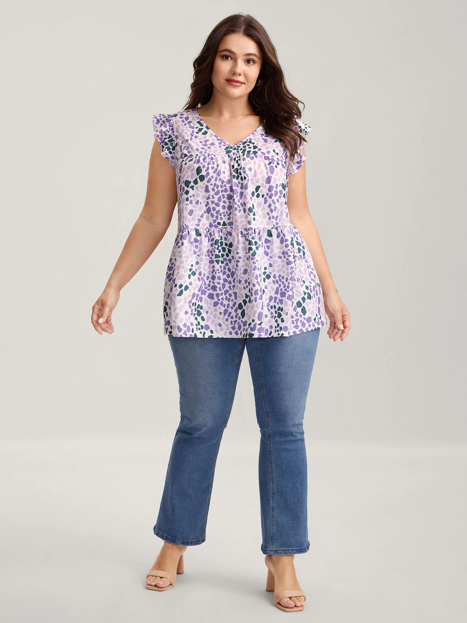 Colorful Leopard Print Bust-Comfort Top - Image 3
