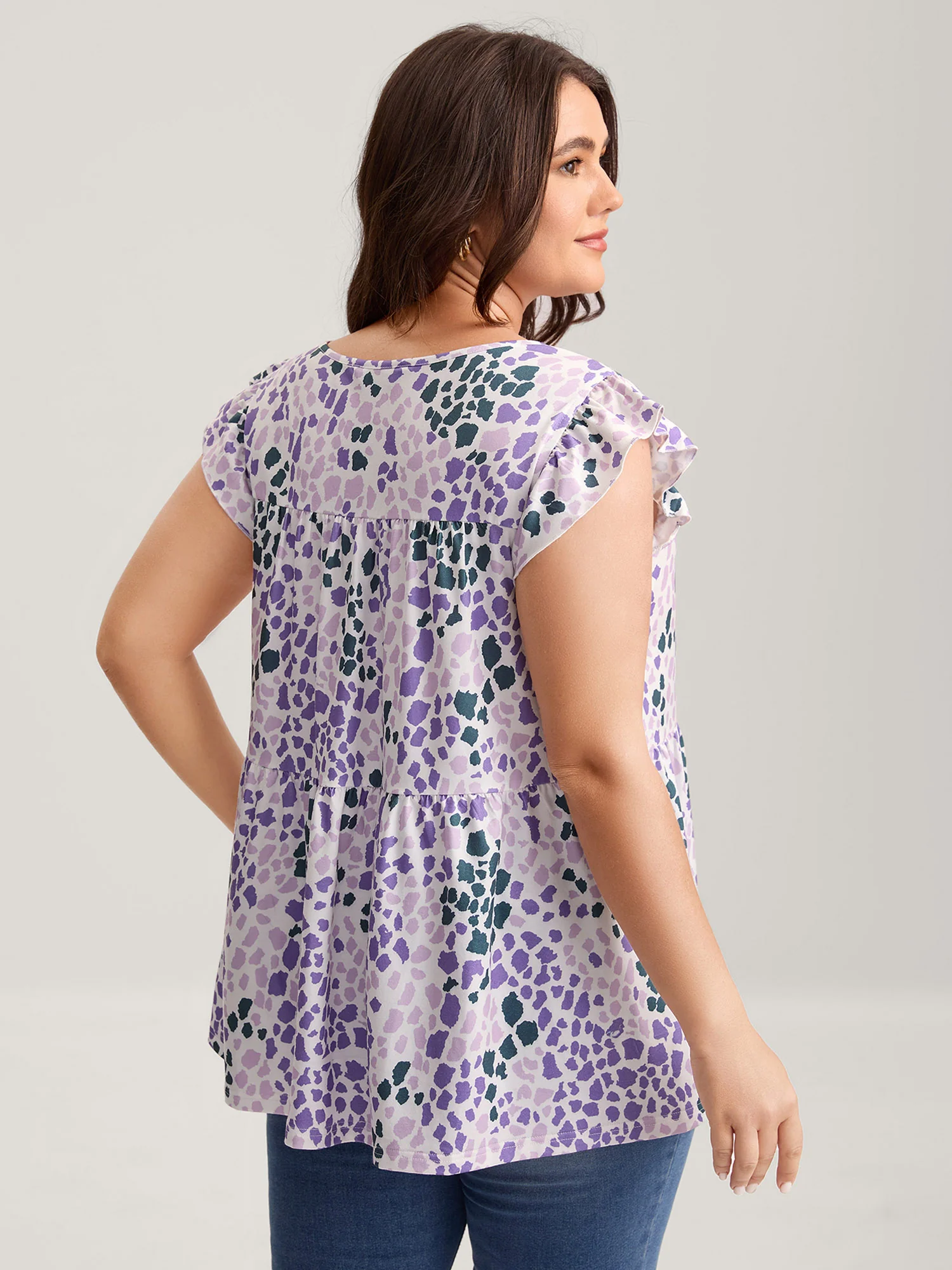 Colorful Leopard Print Bust-Comfort Top - Image 4