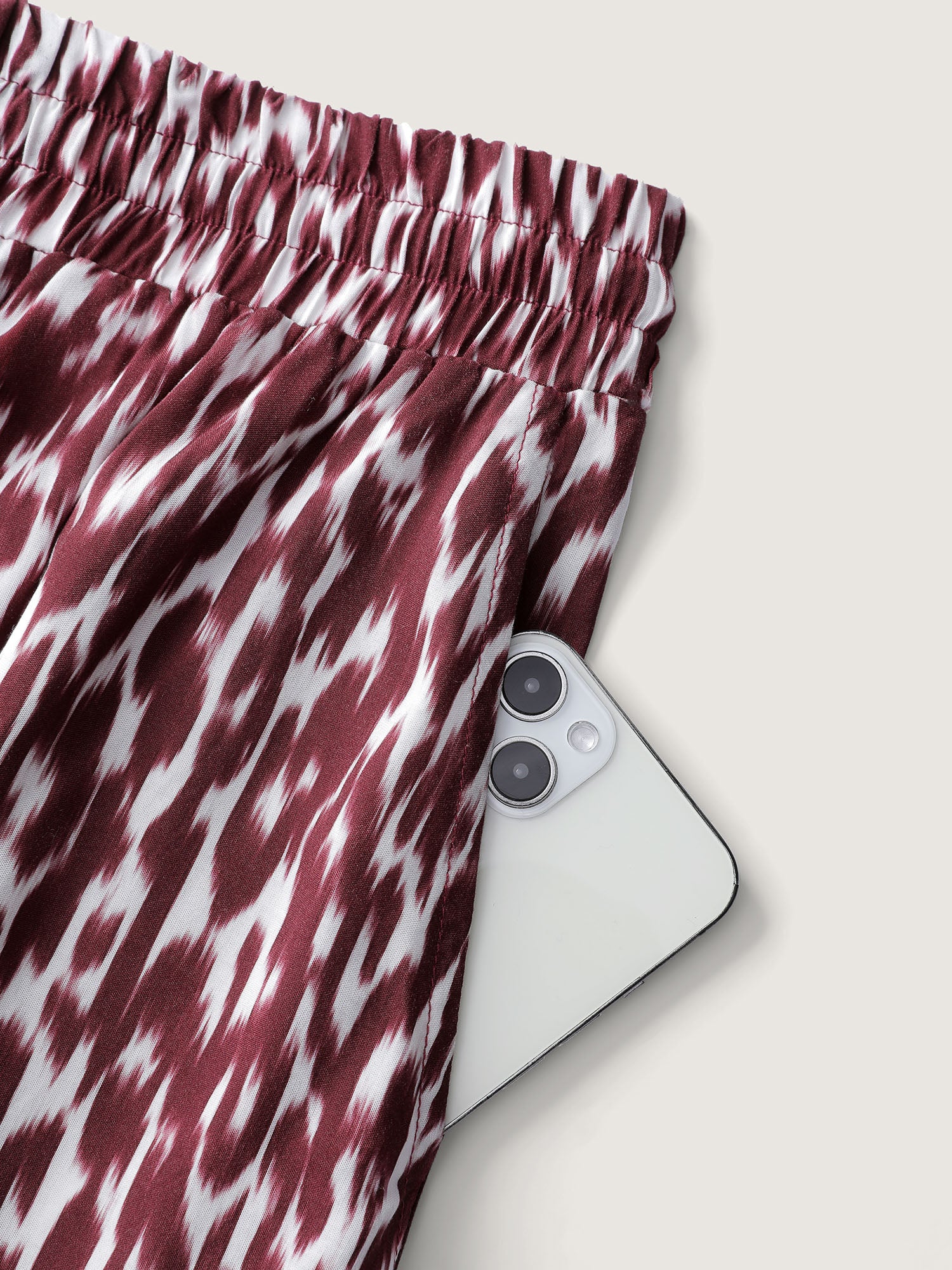 Colorful Leopard Print Drawstring Maxi Skirt - Image 6