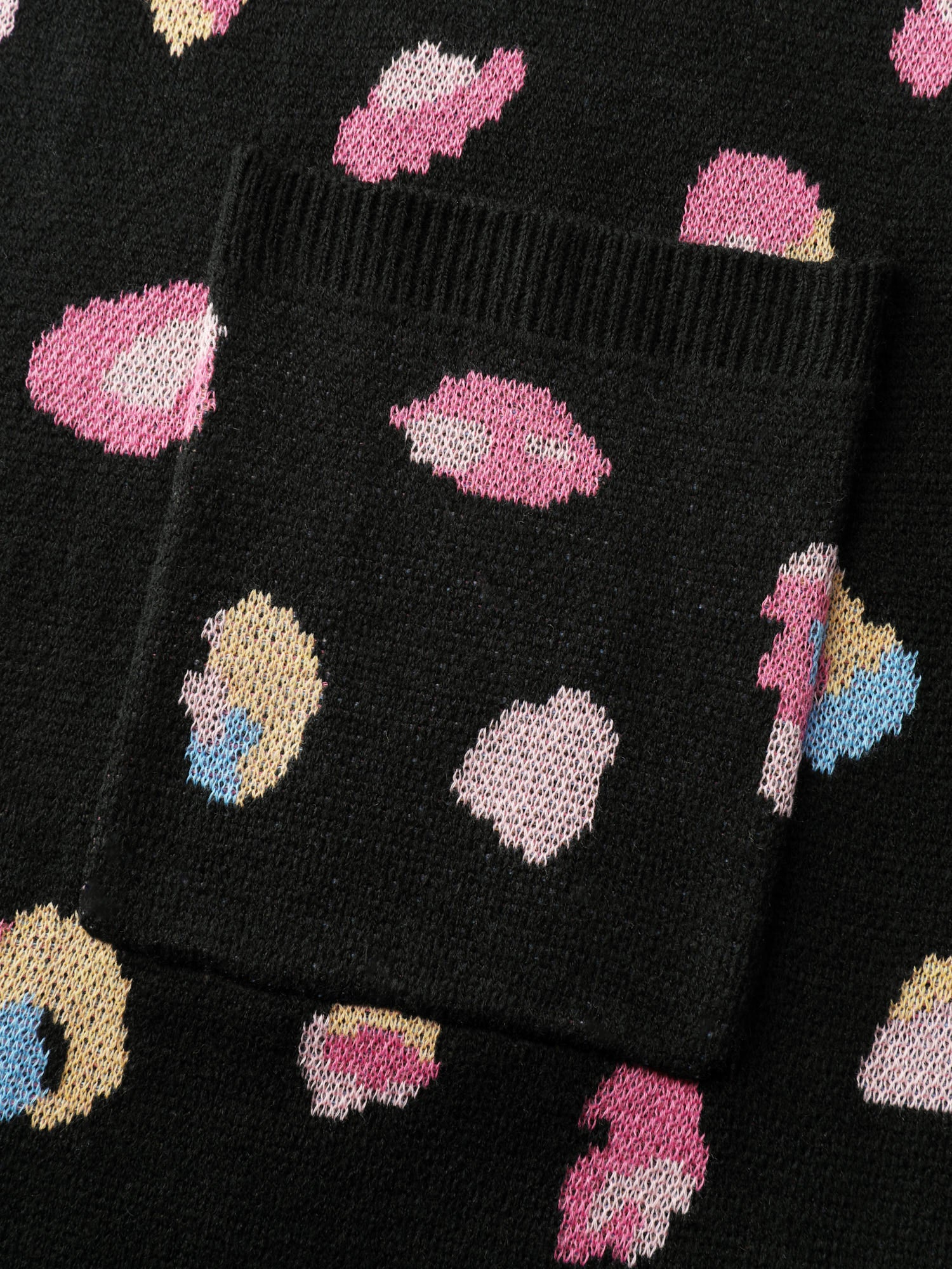 Colorful Leopard Print Pockets Knit Cardigan - Image 7