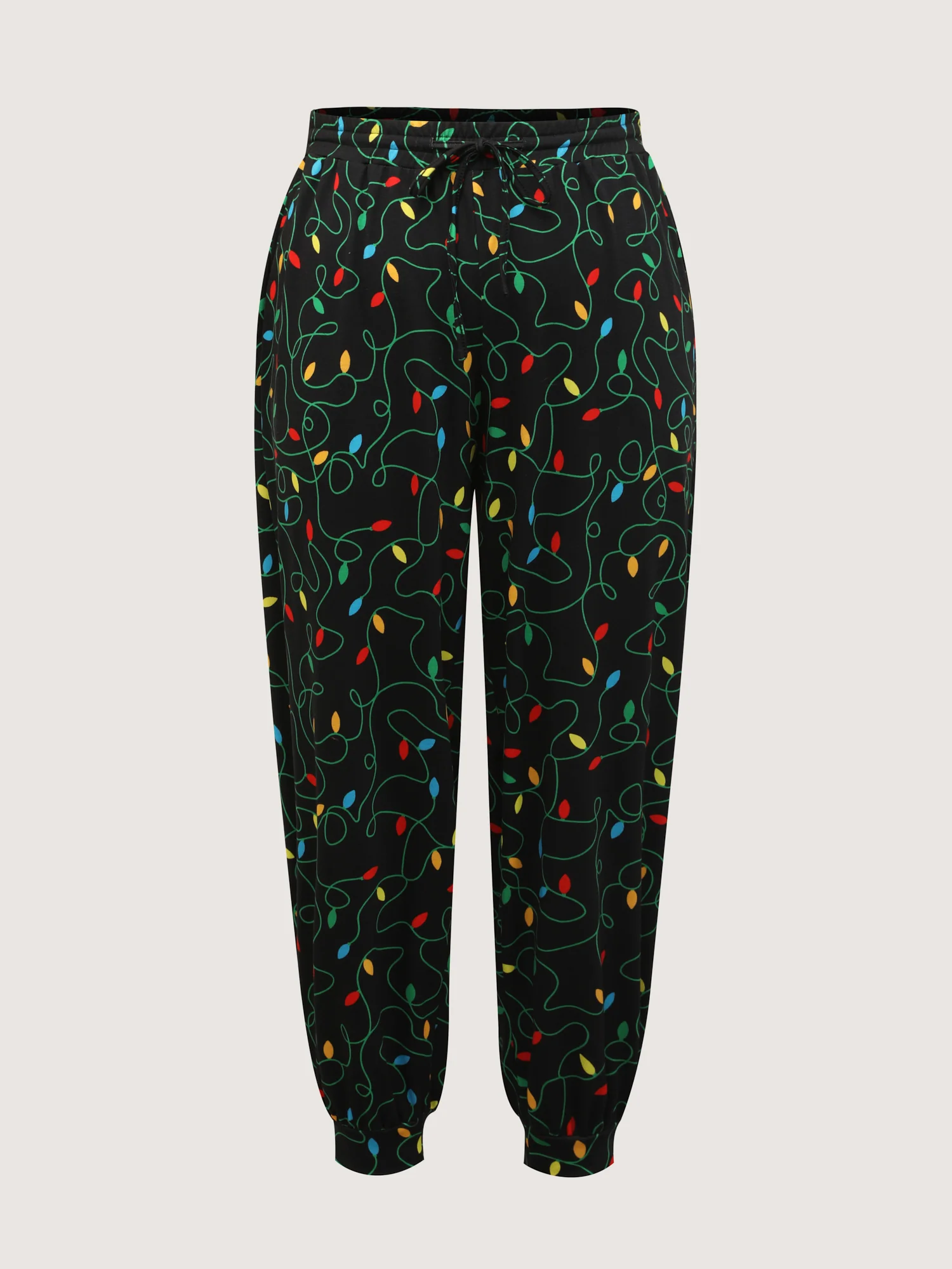 Colorful Lights Pattern Stretchy-Fit Pants - Image 8