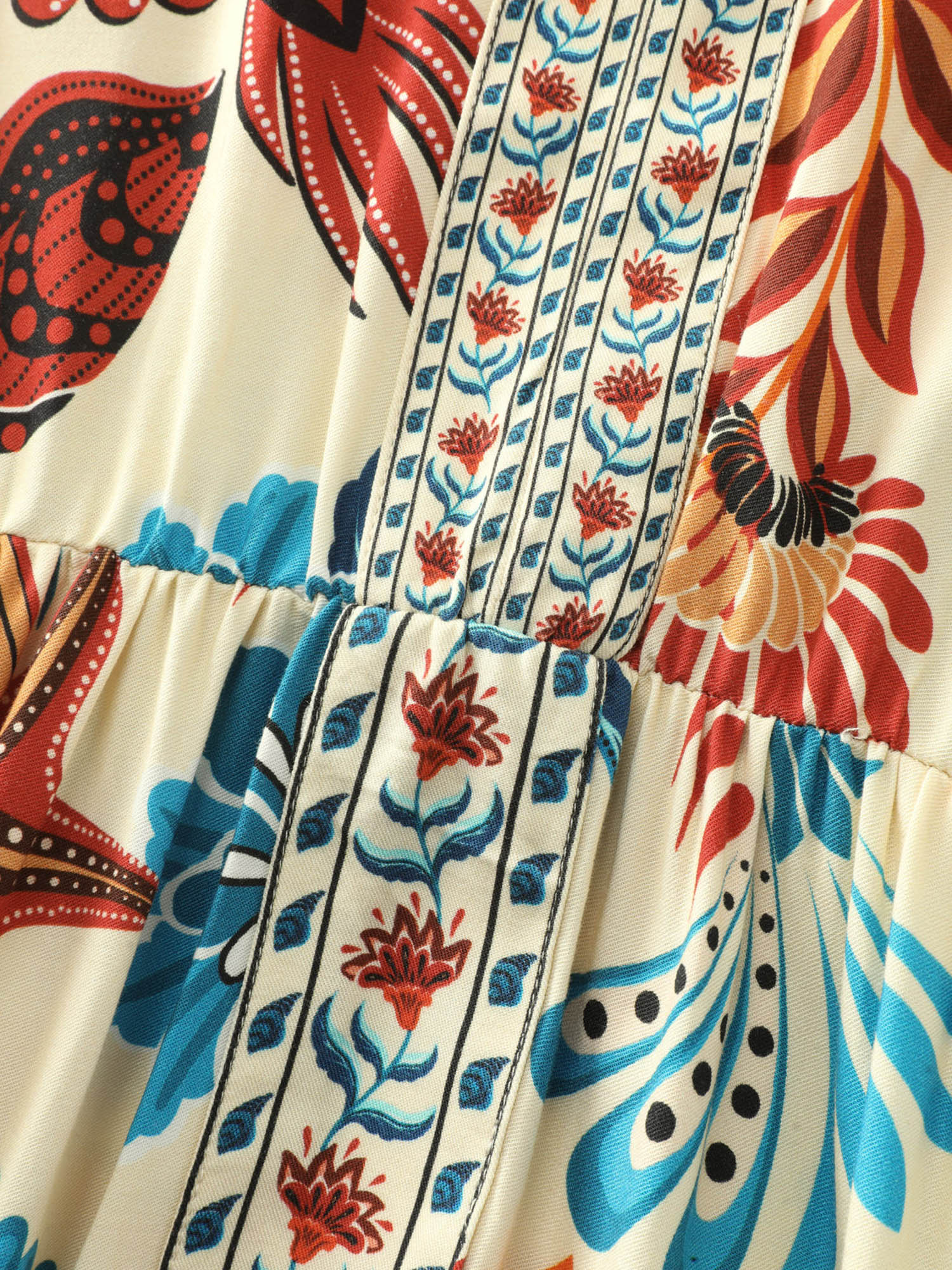 Colorful Ocean Element V-Neck Maxi Dress - Image 6