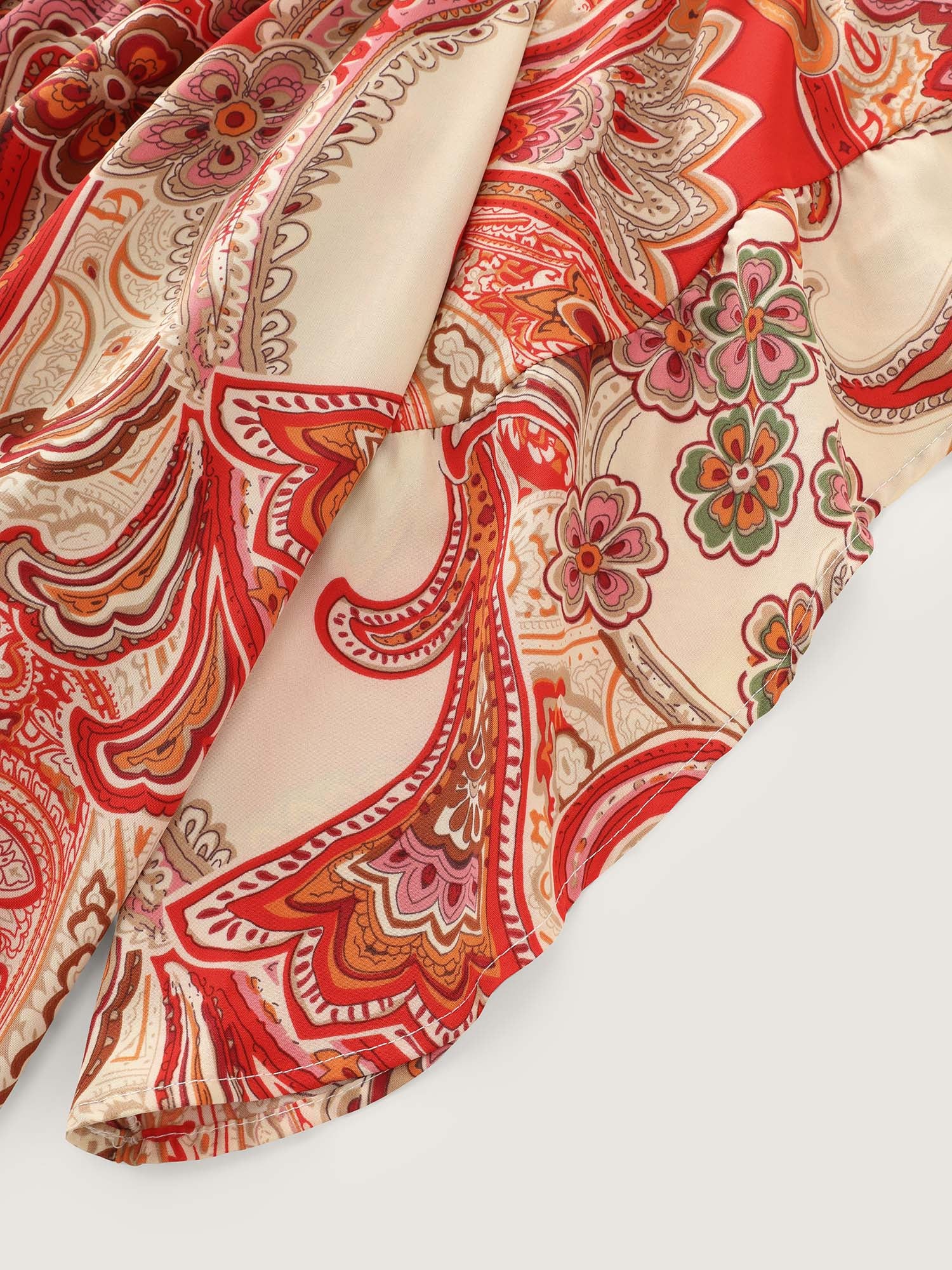 Colorful Paisley Print Off-Shoulder Blouse - Image 6