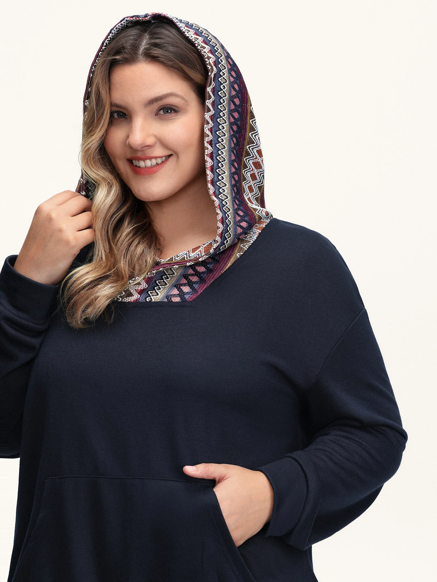 Colorful Pockets Relaxed-Fit Hoodie - Image 2