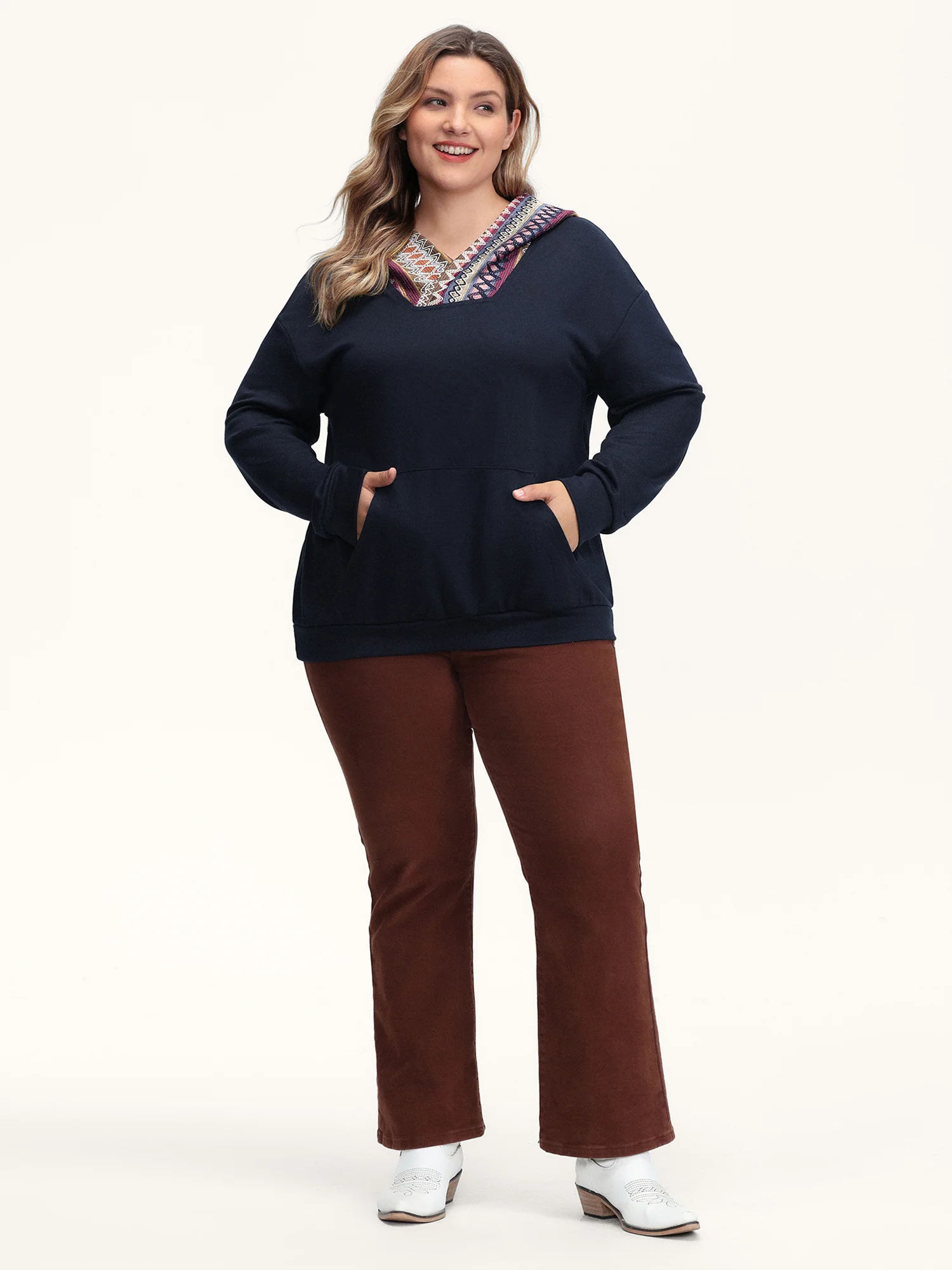 Colorful Pockets Relaxed-Fit Hoodie - Image 3