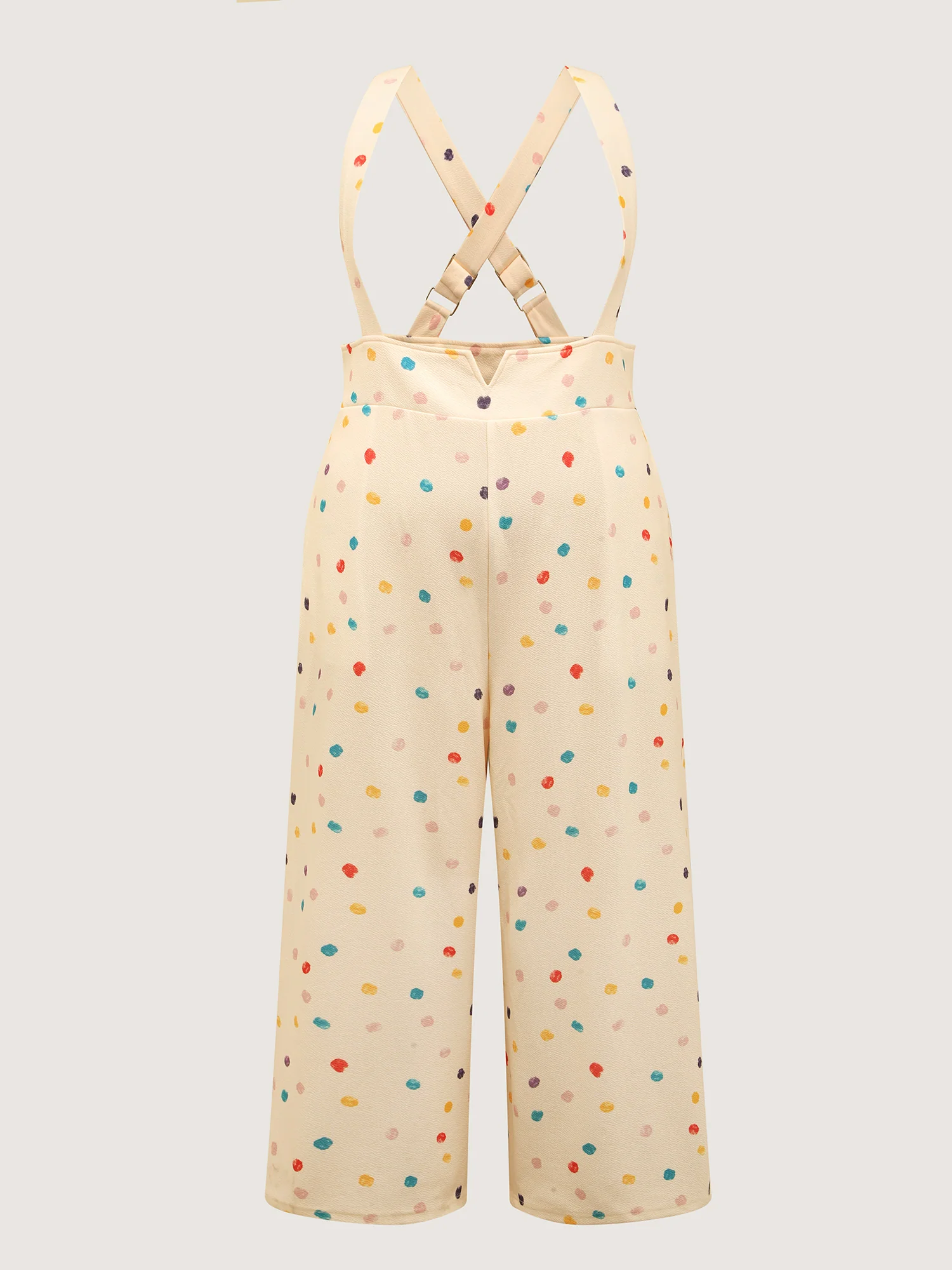 Colorful Polka Dots Cinched-Waist Jumpsuit - Image 7