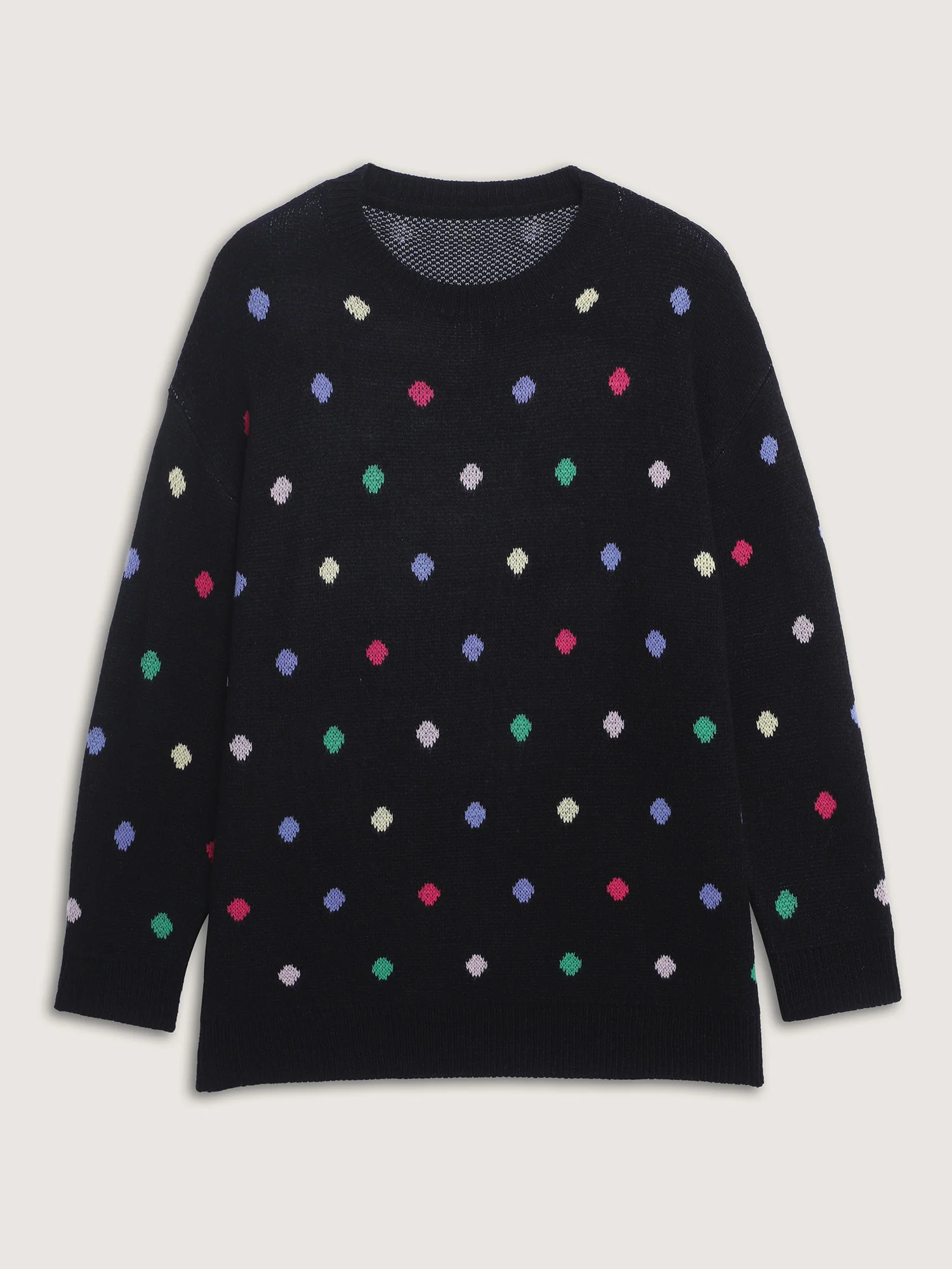 Colorful Polka Dots Jacquard Pullover - Image 7