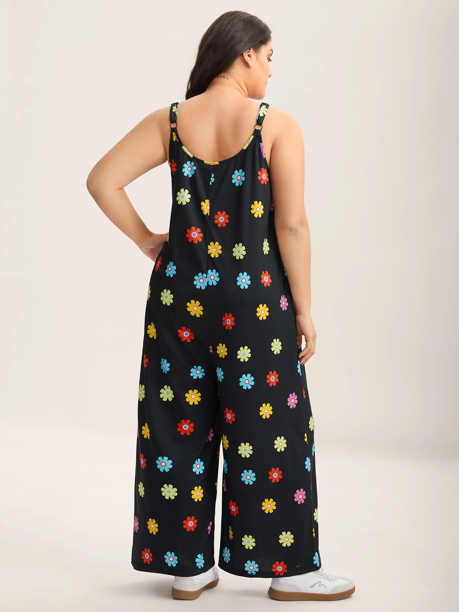 Colorful Polka Dots Straight-Leg Jumpsuit - Image 4