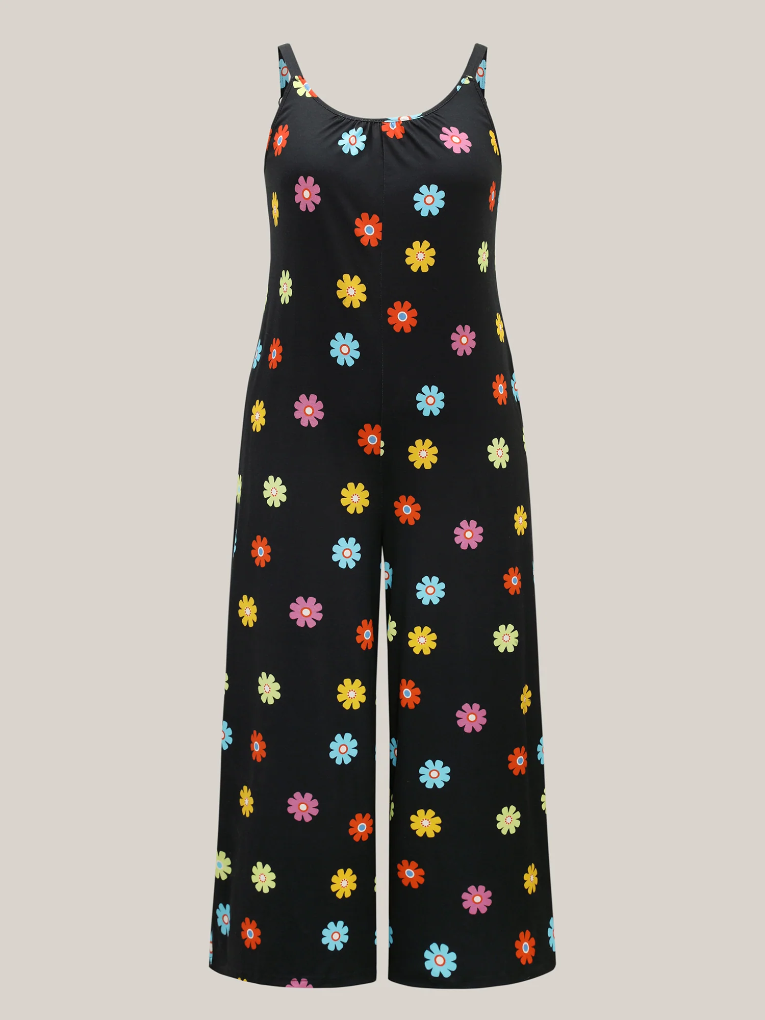Colorful Polka Dots Straight-Leg Jumpsuit - Image 5