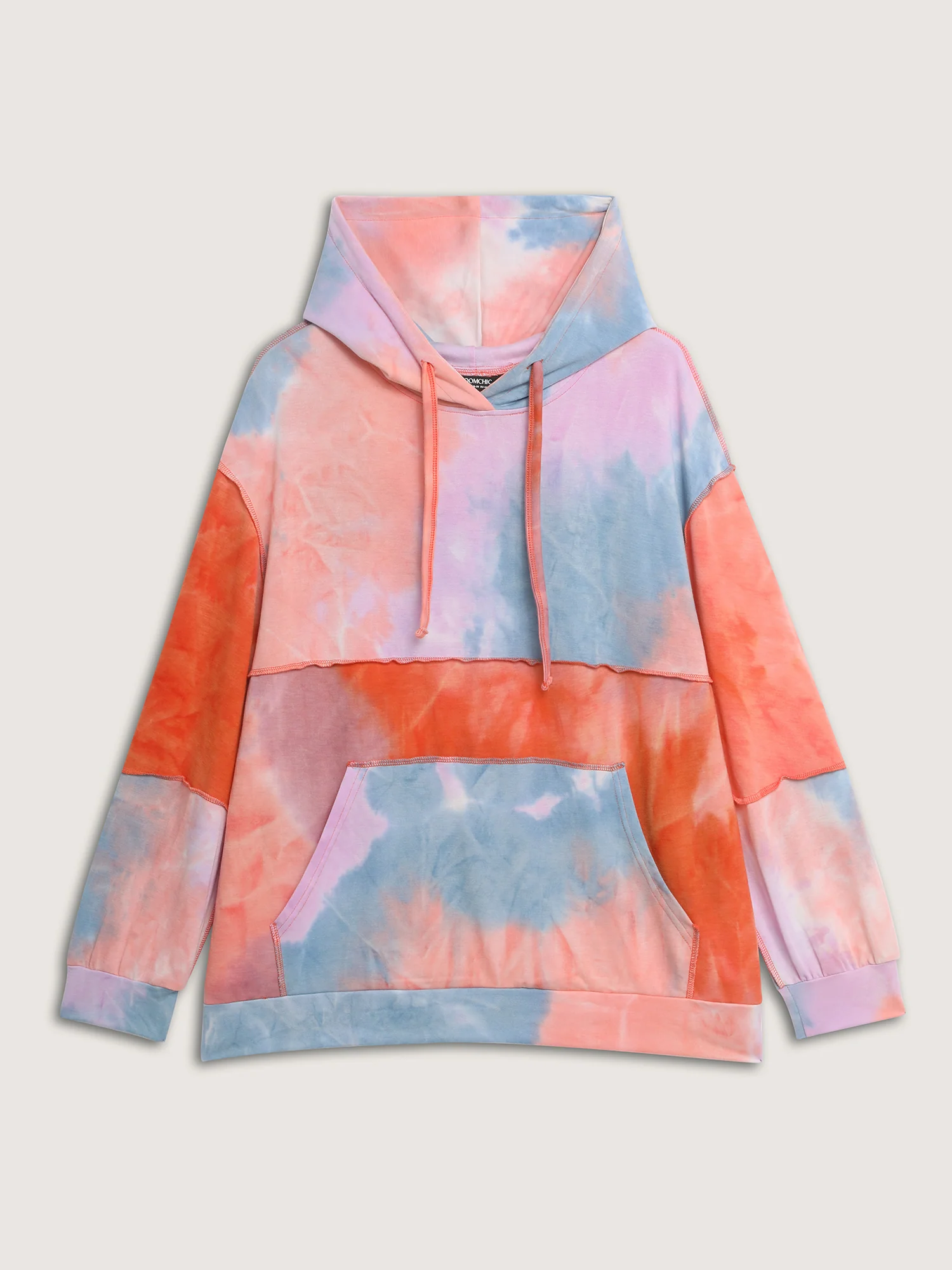 Colorful Relaxed-Fit Pockets Hoodie - Image 7