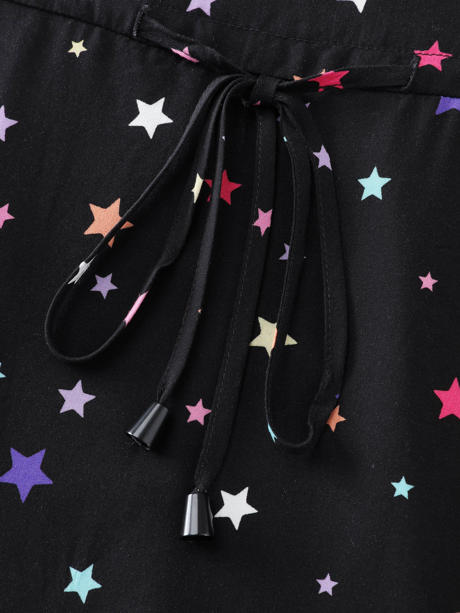 Colorful Star Print Pockets Mini Dress - Image 5