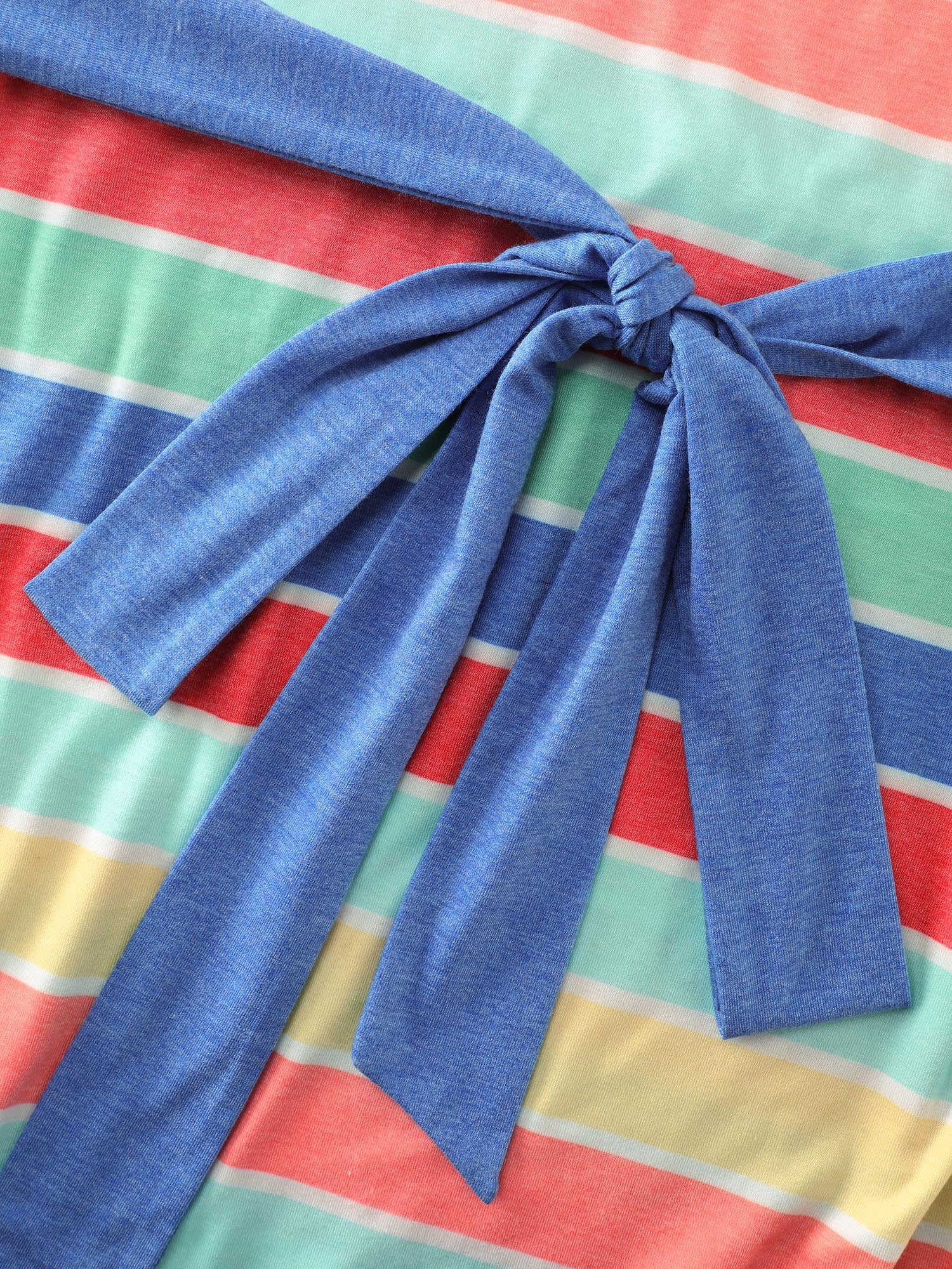 Colorful Stripe Heather Pockets Midi Dress - Image 5