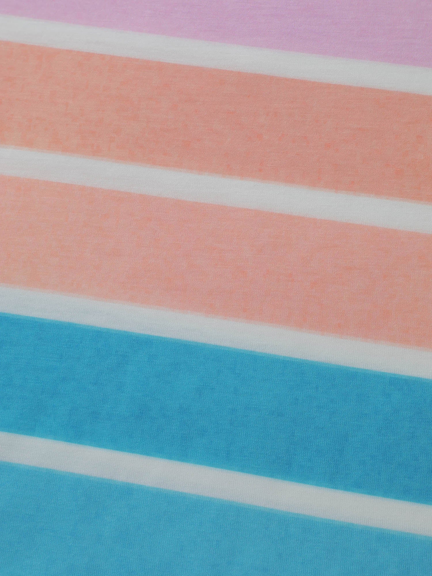 Colorful Stripe Relaxed-Fit Stretchy Hem T-Shirt - Image 5