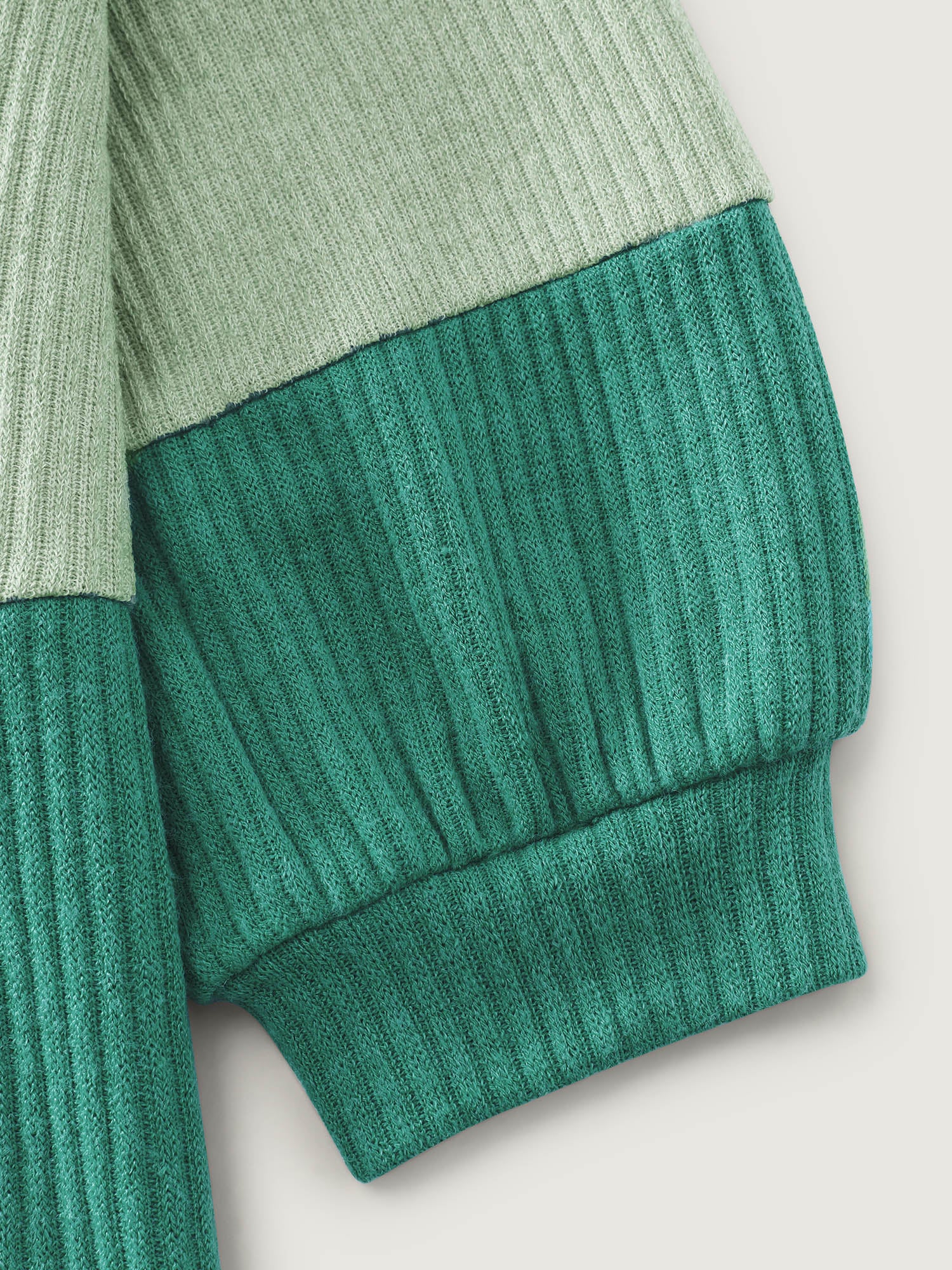 Colorful Stripe Ribbed Drop Shoulder Sweatshirt - Image 5