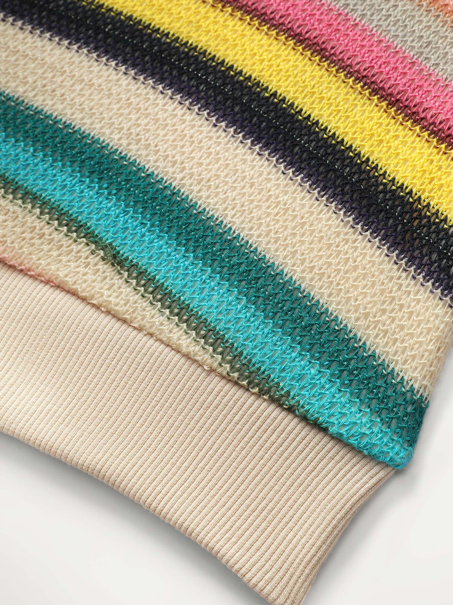 Colorful Stripe Stretchy Ribbed Hem Tank Top - Image 7