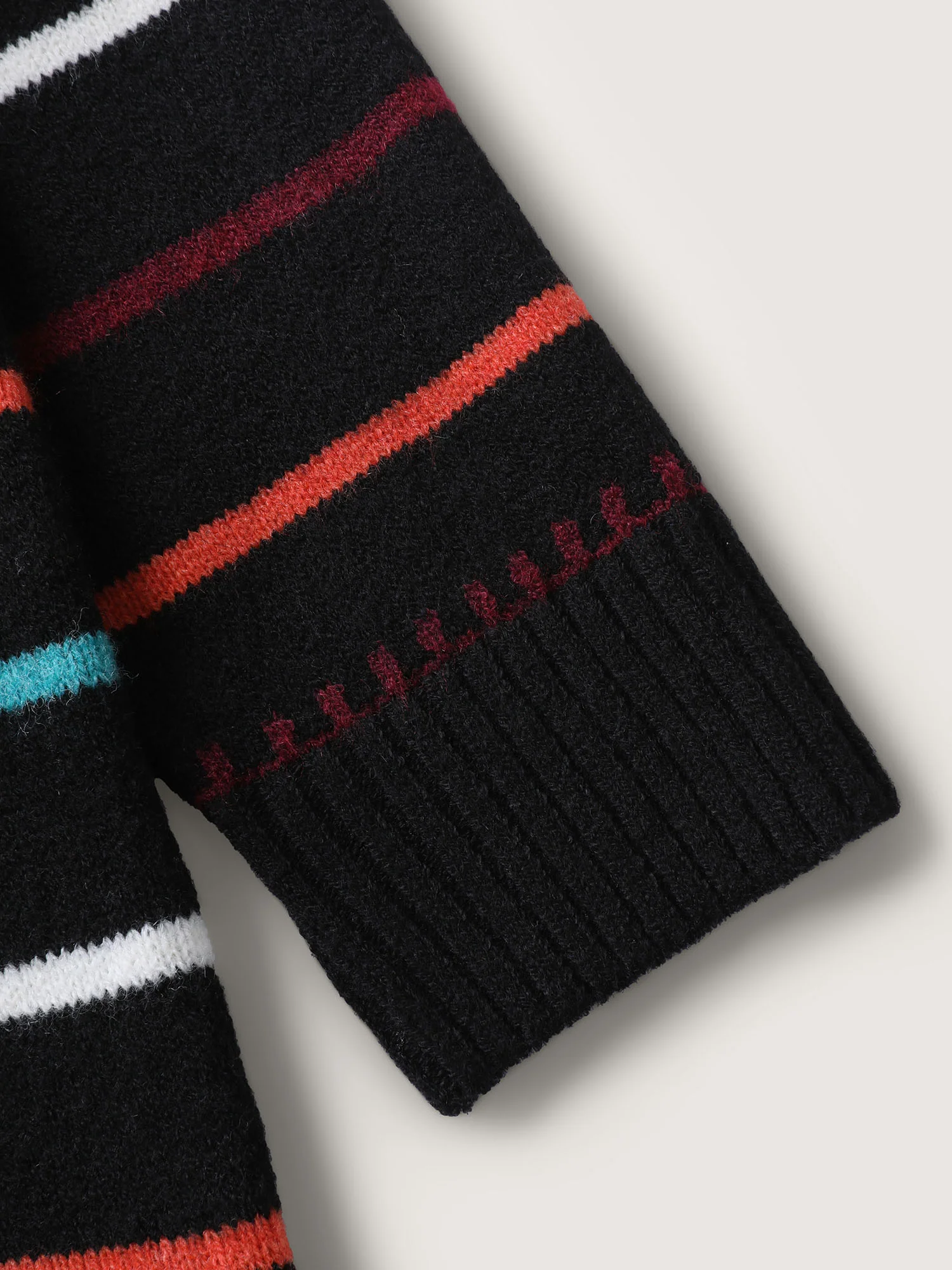 Colorful Stripes Crewneck Fitted Pullover - Image 7