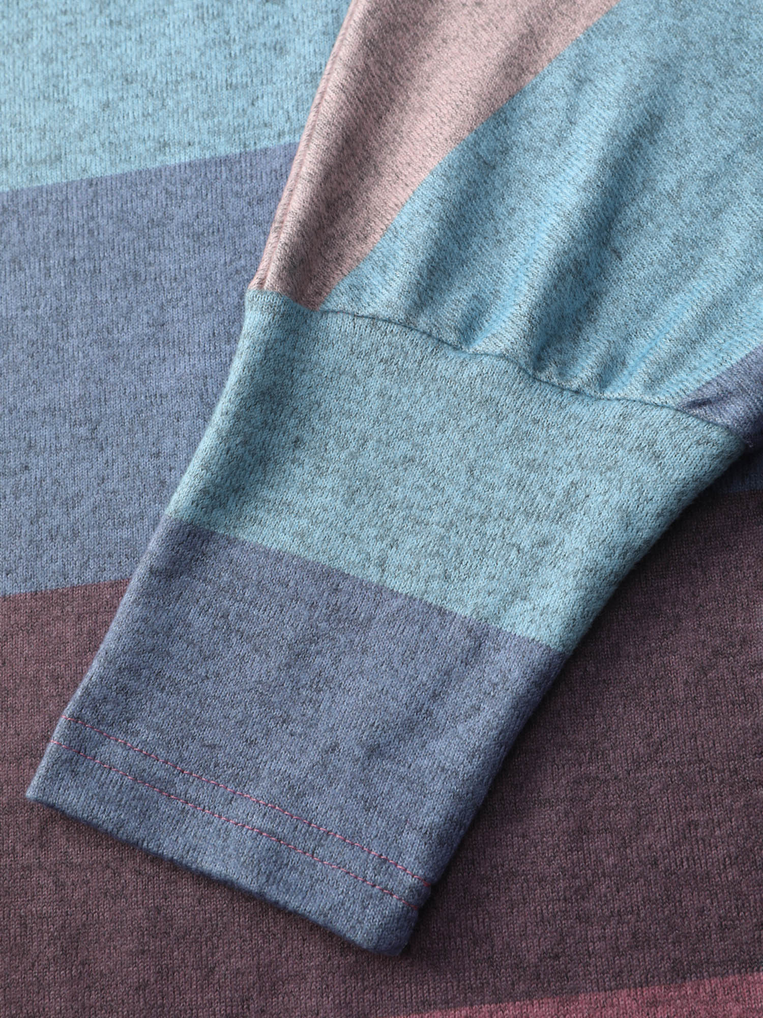Colorful Stripes Dolman Sleeve T-Shirt - Image 5