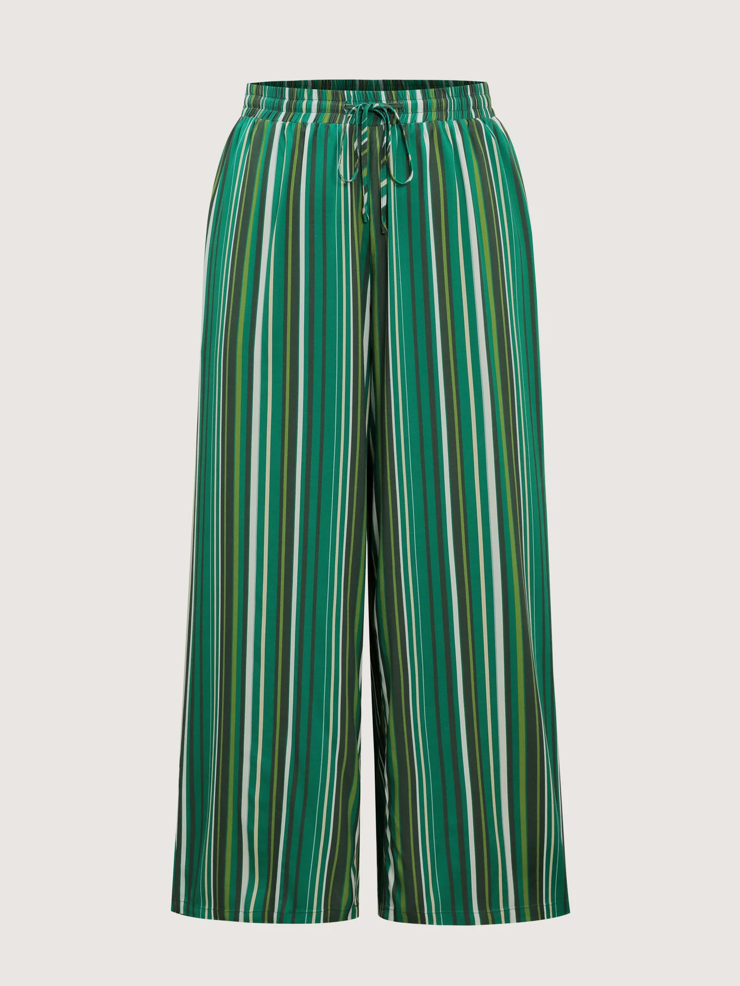 Colorful Stripes Drawstring Waist Pants - Image 8