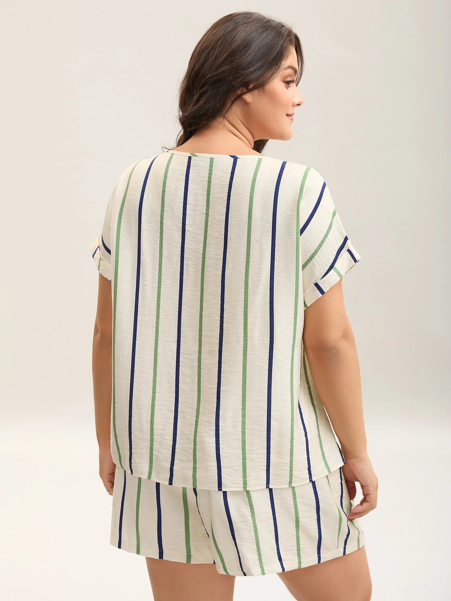 Colorful Stripes Flowy Loungewear Set - Image 5