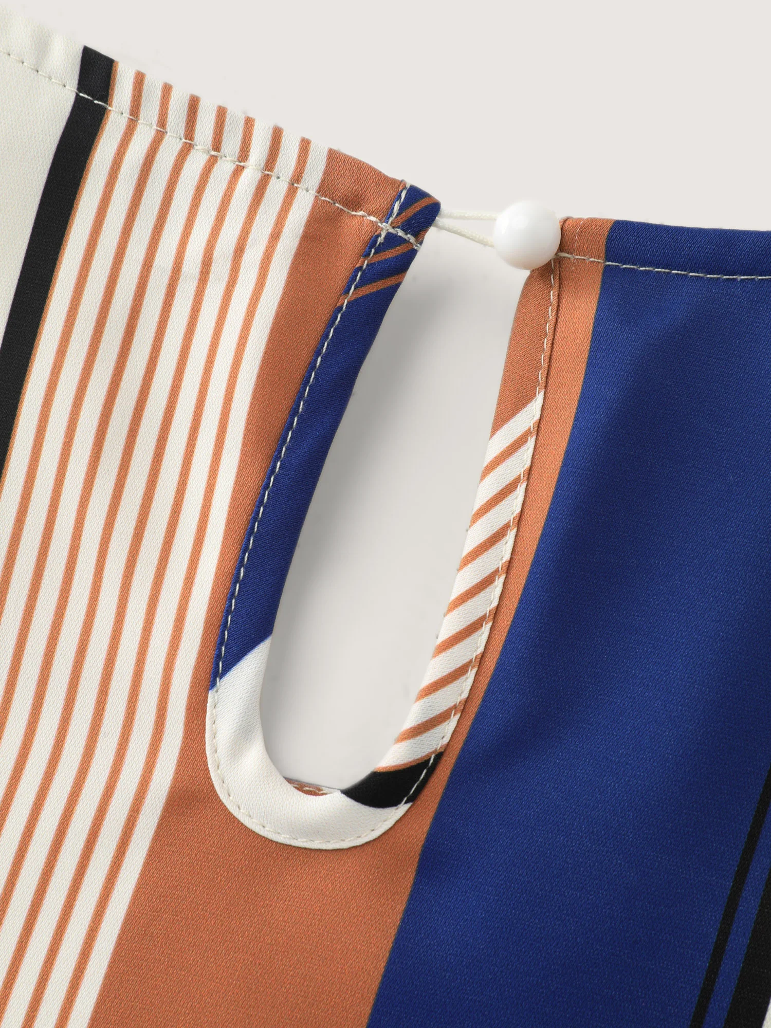 Colorful Stripes Lined Breathable Blouse - Image 5