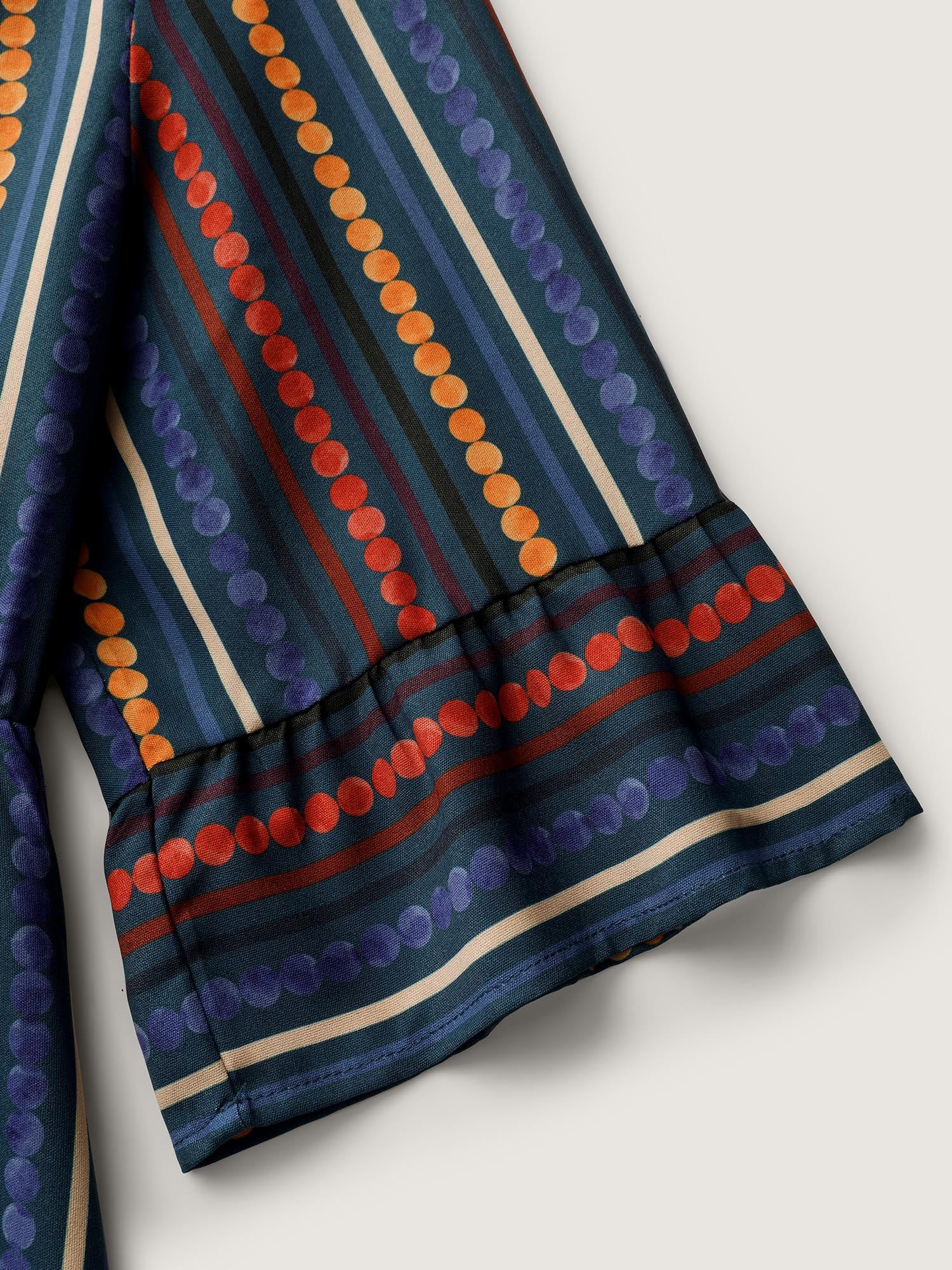 Colorful Stripes Stretchy Waist Midi Dress - Image 5