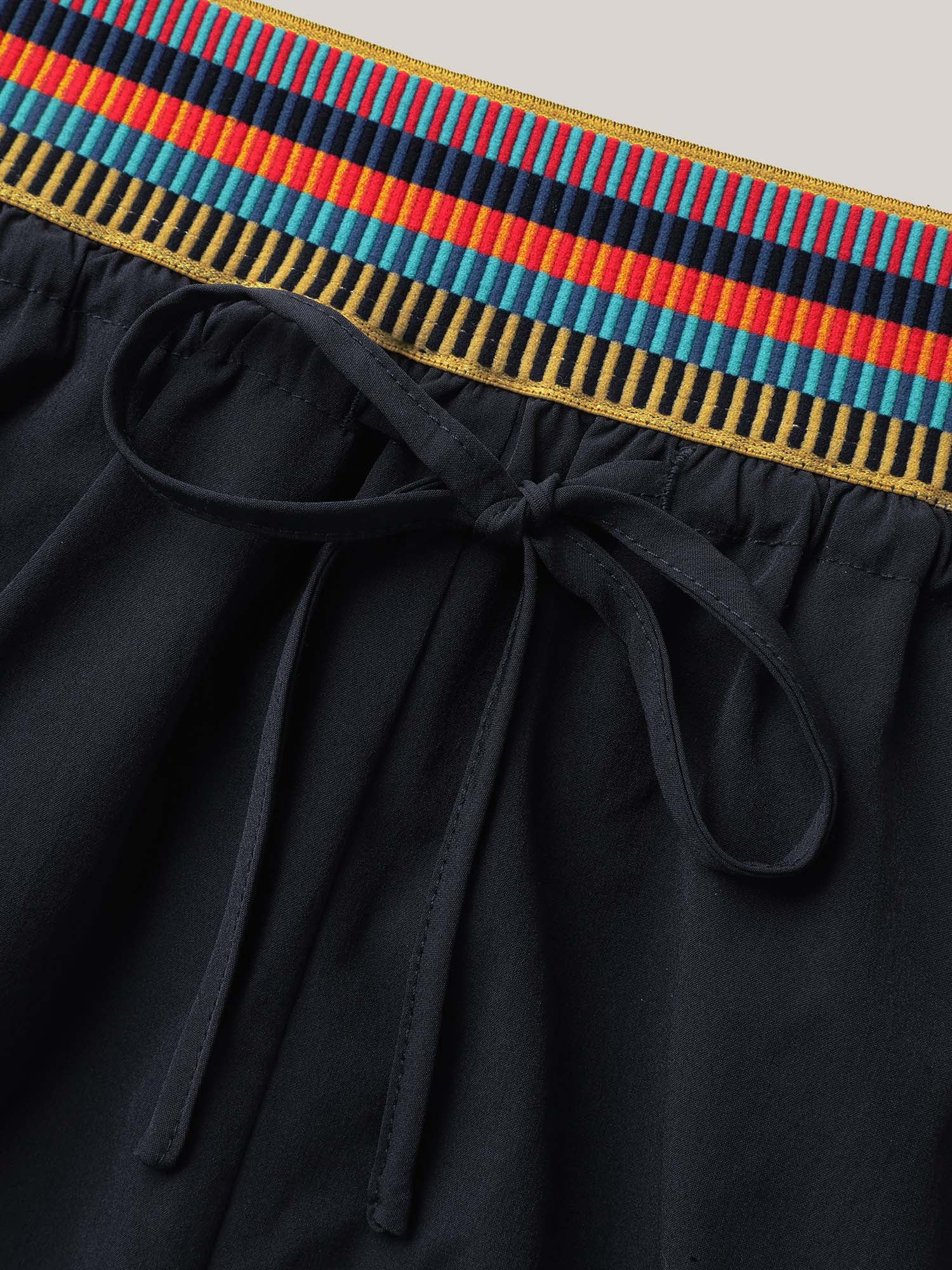Colorful Thread Waist Wide-Leg Shorts - Image 6