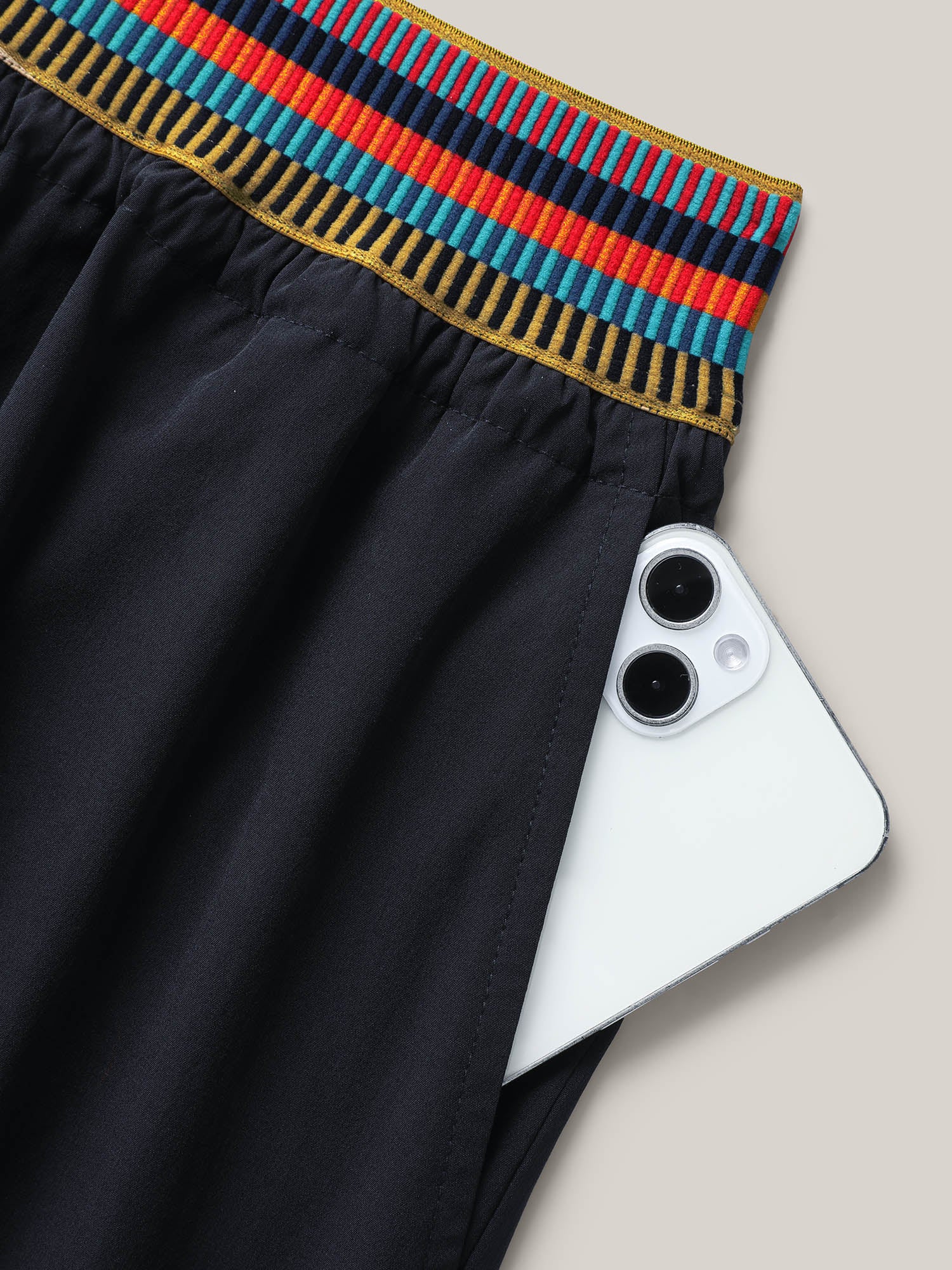 Colorful Thread Waist Wide-Leg Shorts - Image 7