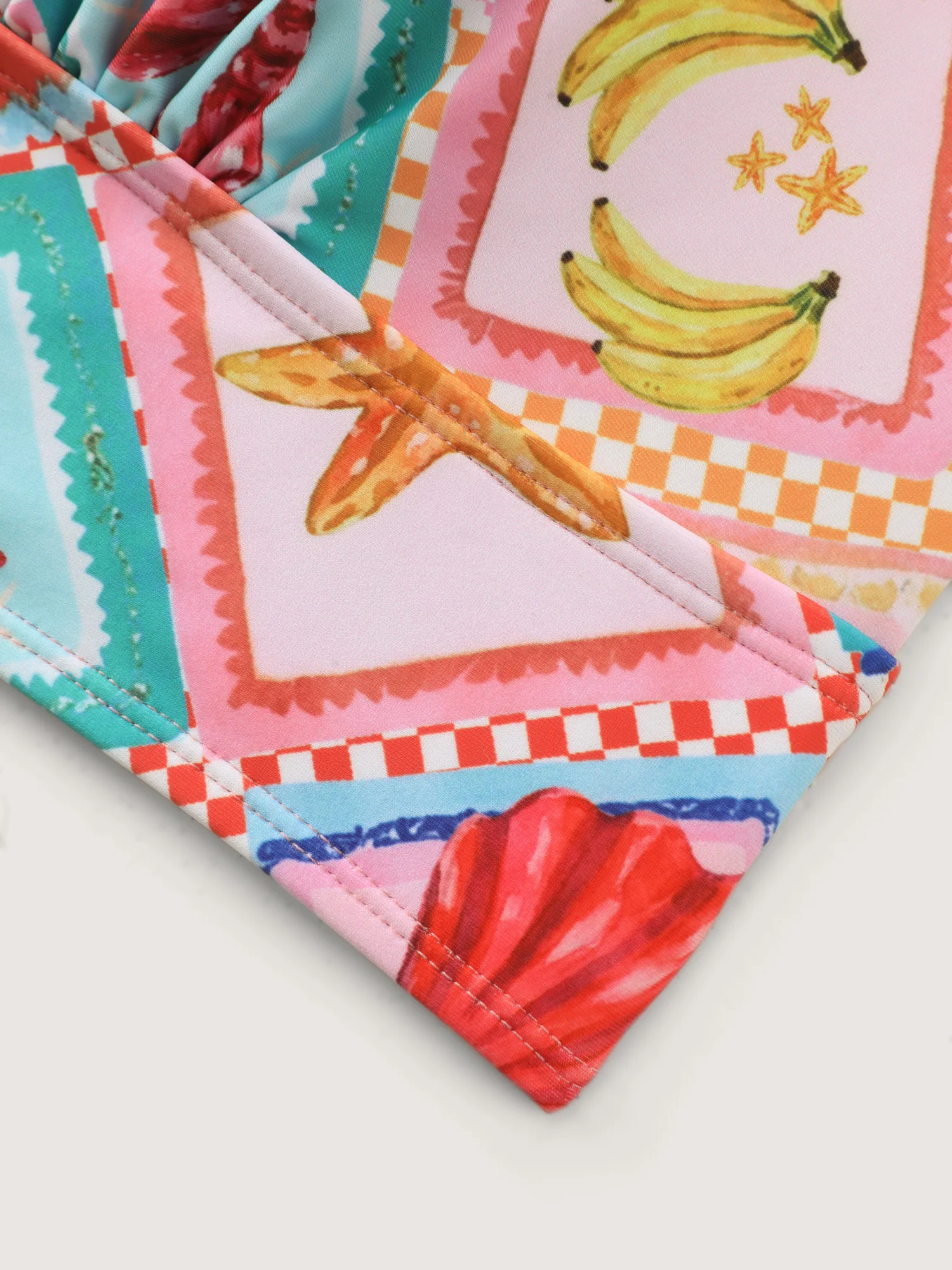 Colorful Vacation Print Swim Top - Image 7