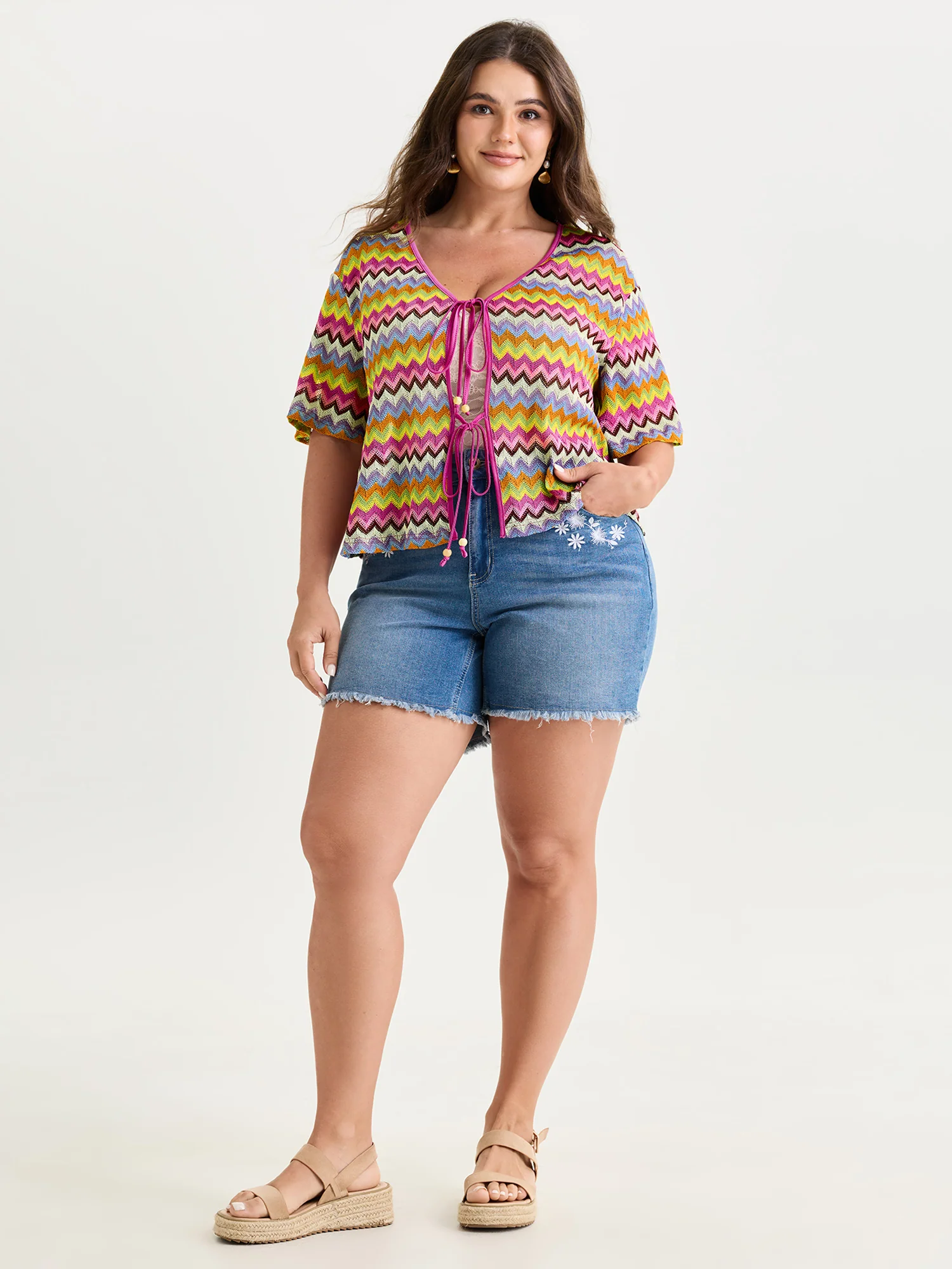 Colorful Wavy Striped Ties Cover-Up - Image 3