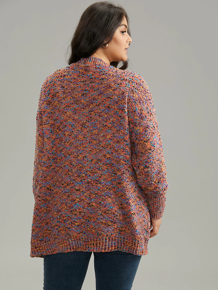 Colour Heather Pocket Open Front Cardigan - Image 2
