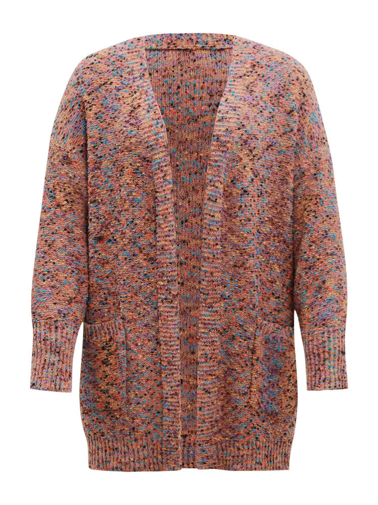 Colour Heather Pocket Open Front Cardigan - Image 5