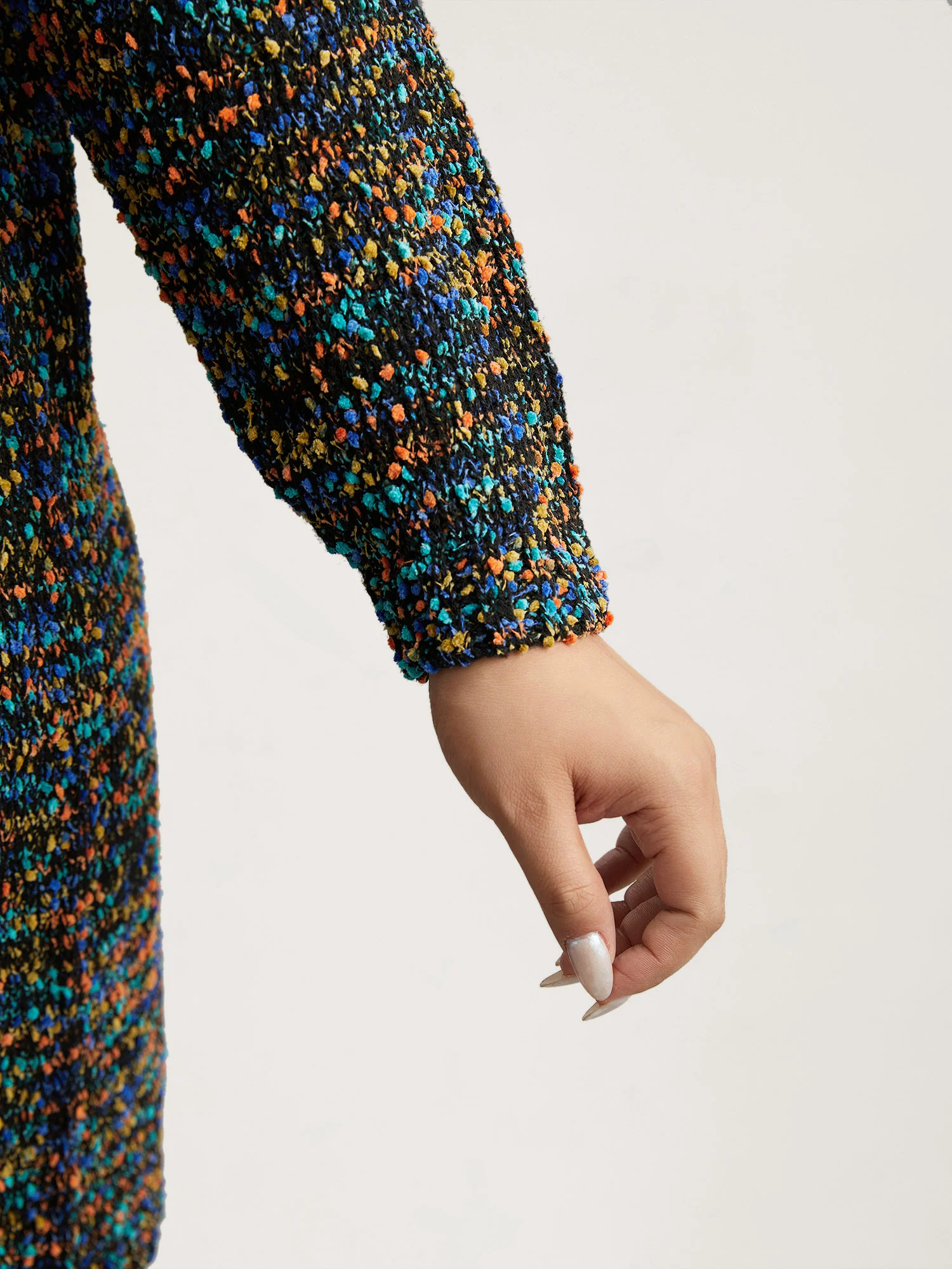 Color Textured Open Front Cardigan - Image 7