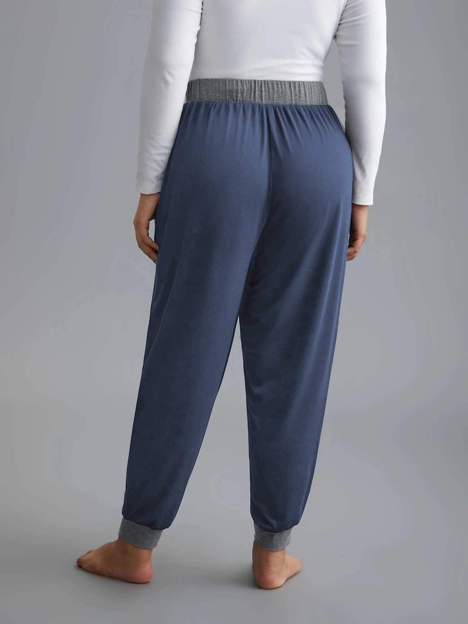Contrast Drawstring Loungewear Bottoms - Image 11