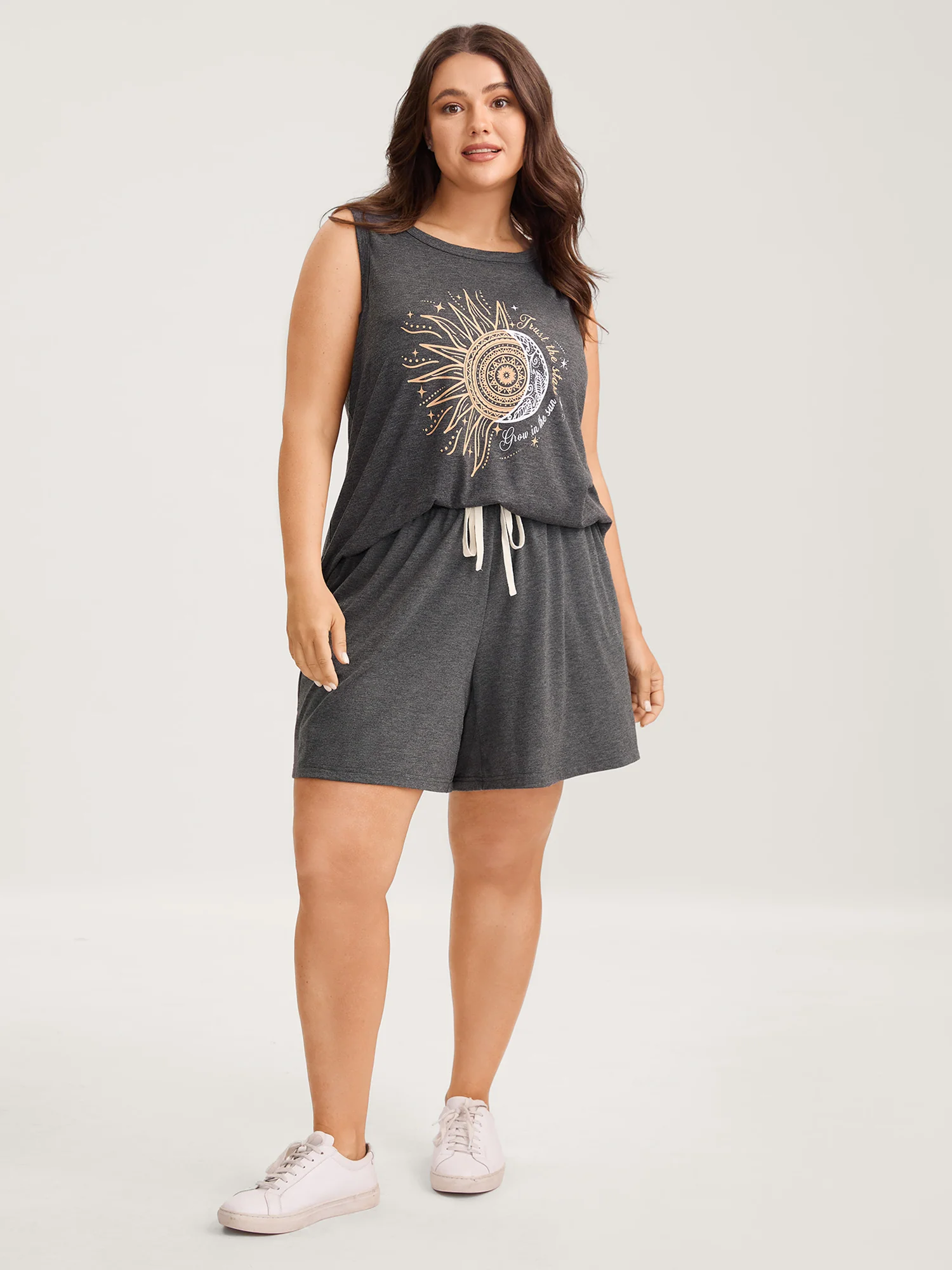 Supersoft Contrast Drawstring Mixed Knit Shorts - Image 3